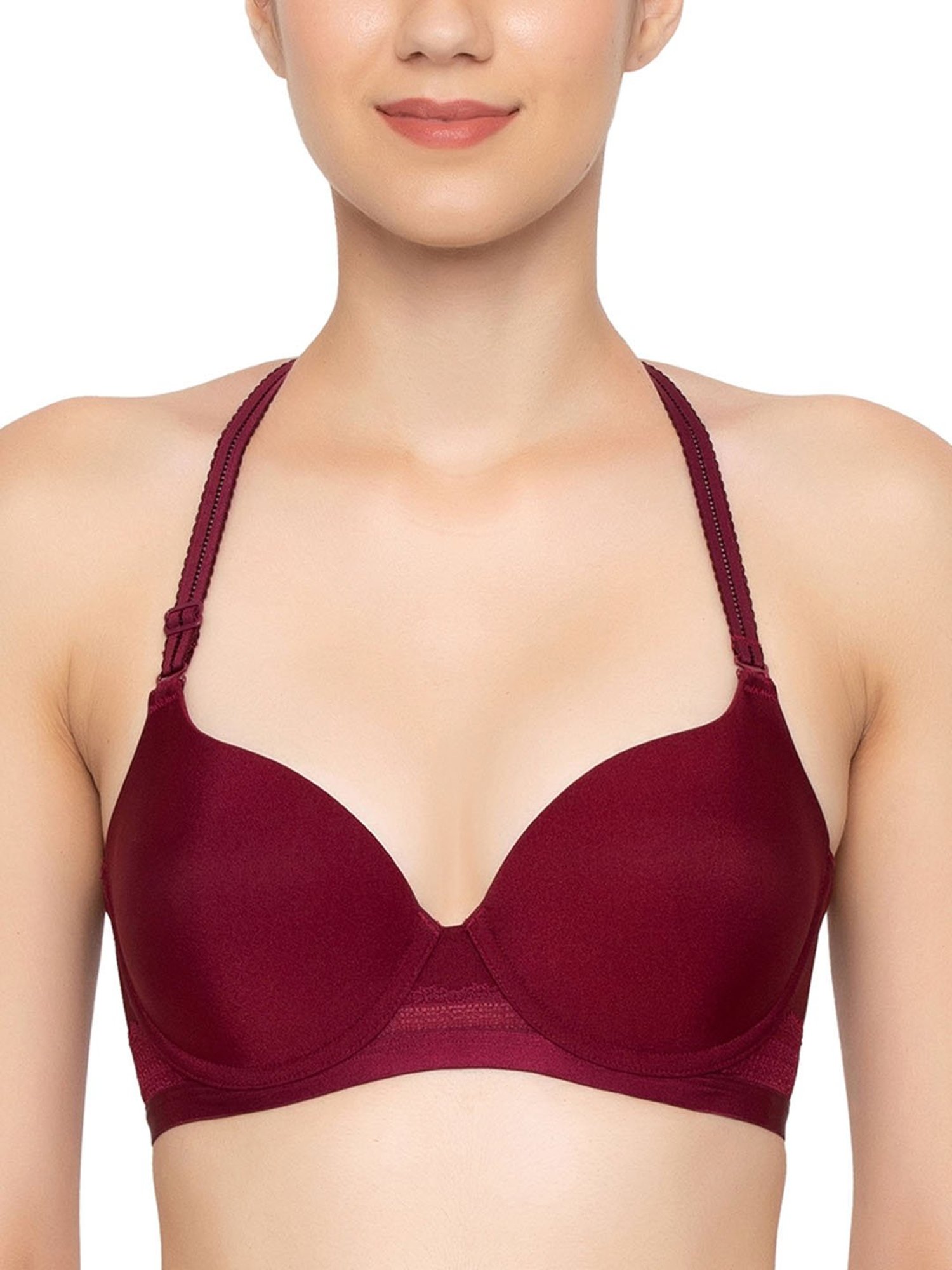 Triumph Padded Non Wired Medium Coverage T-Shirt Bra - Bordeaux