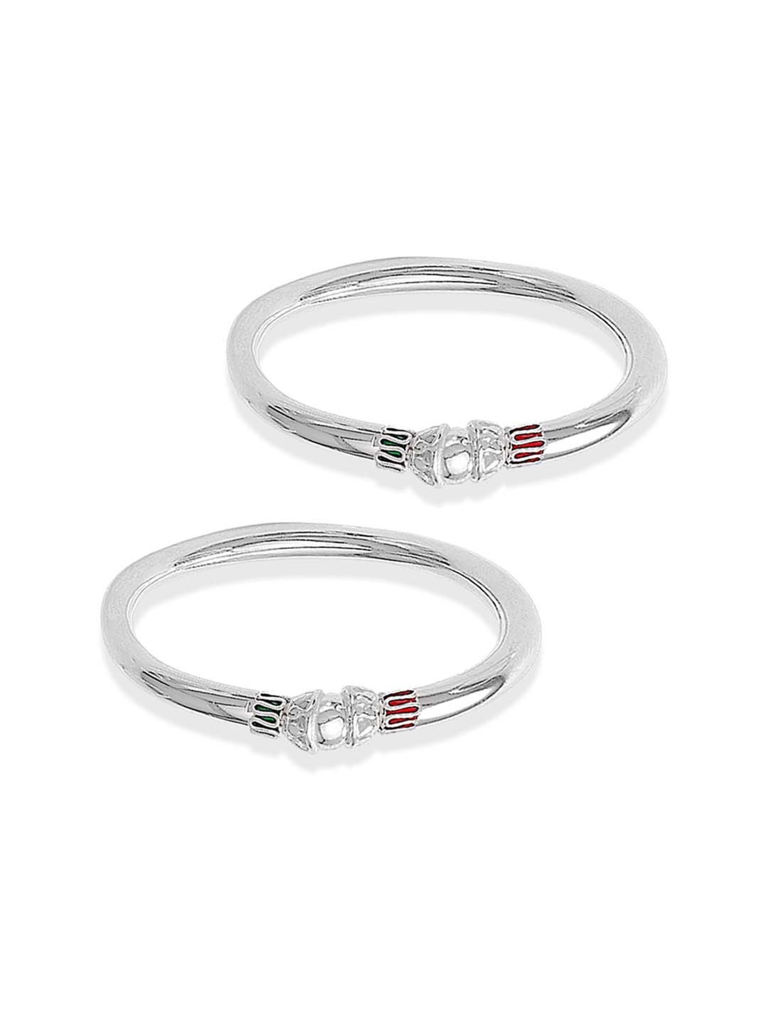Tat2 Designs Silver Flat Ring Triple Chain Bracelet - Mam'selle