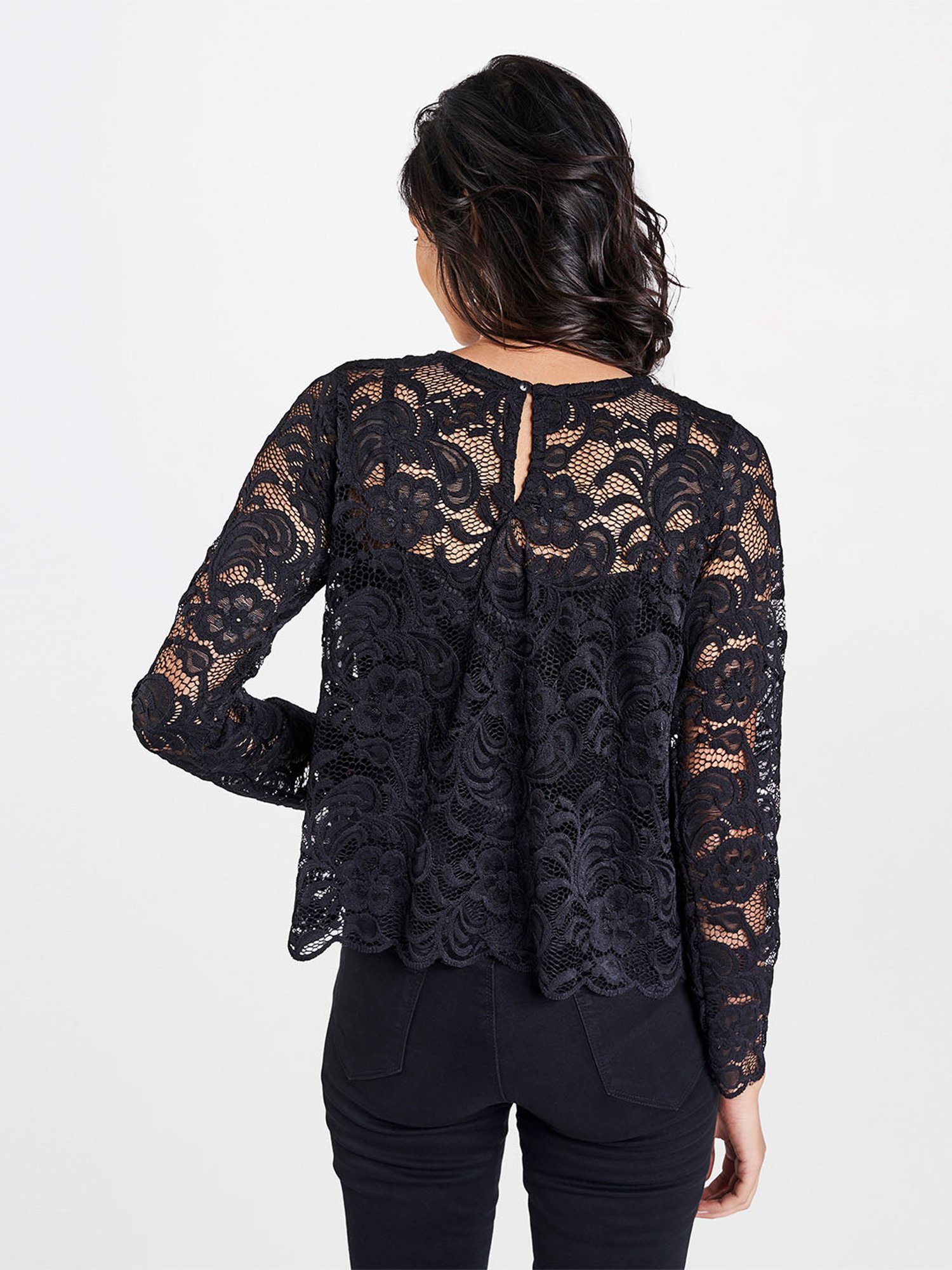 Buy SWITCH IT UP BLACK LACE TOP for Women Online in India