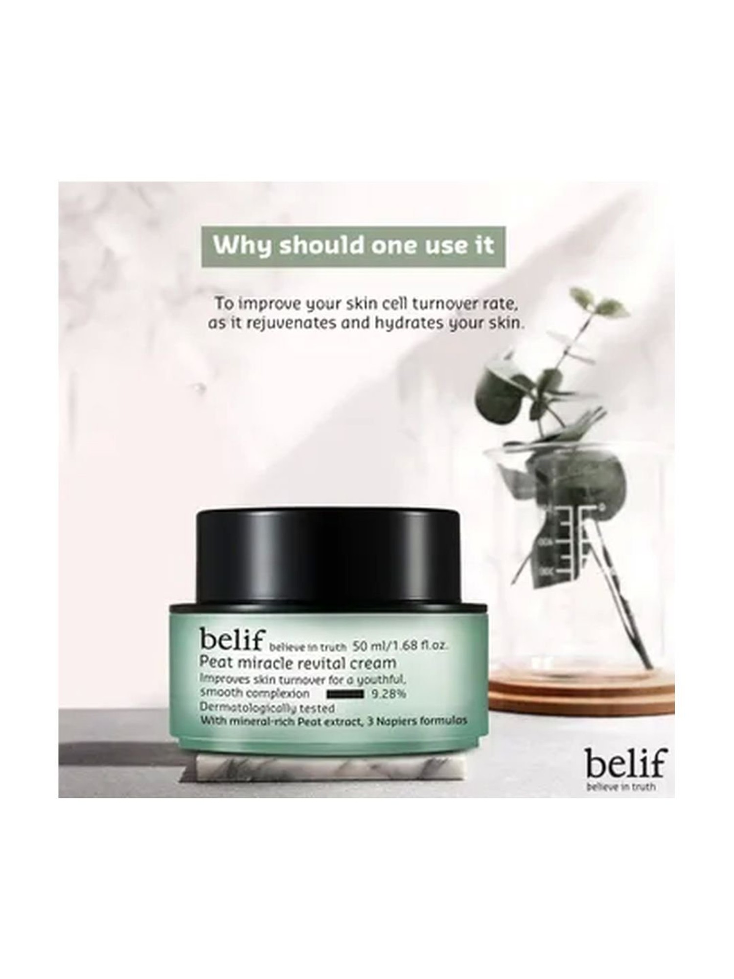 Buy Belif Peat Miracle Revital Cream - 50 ml Online At Best Price 