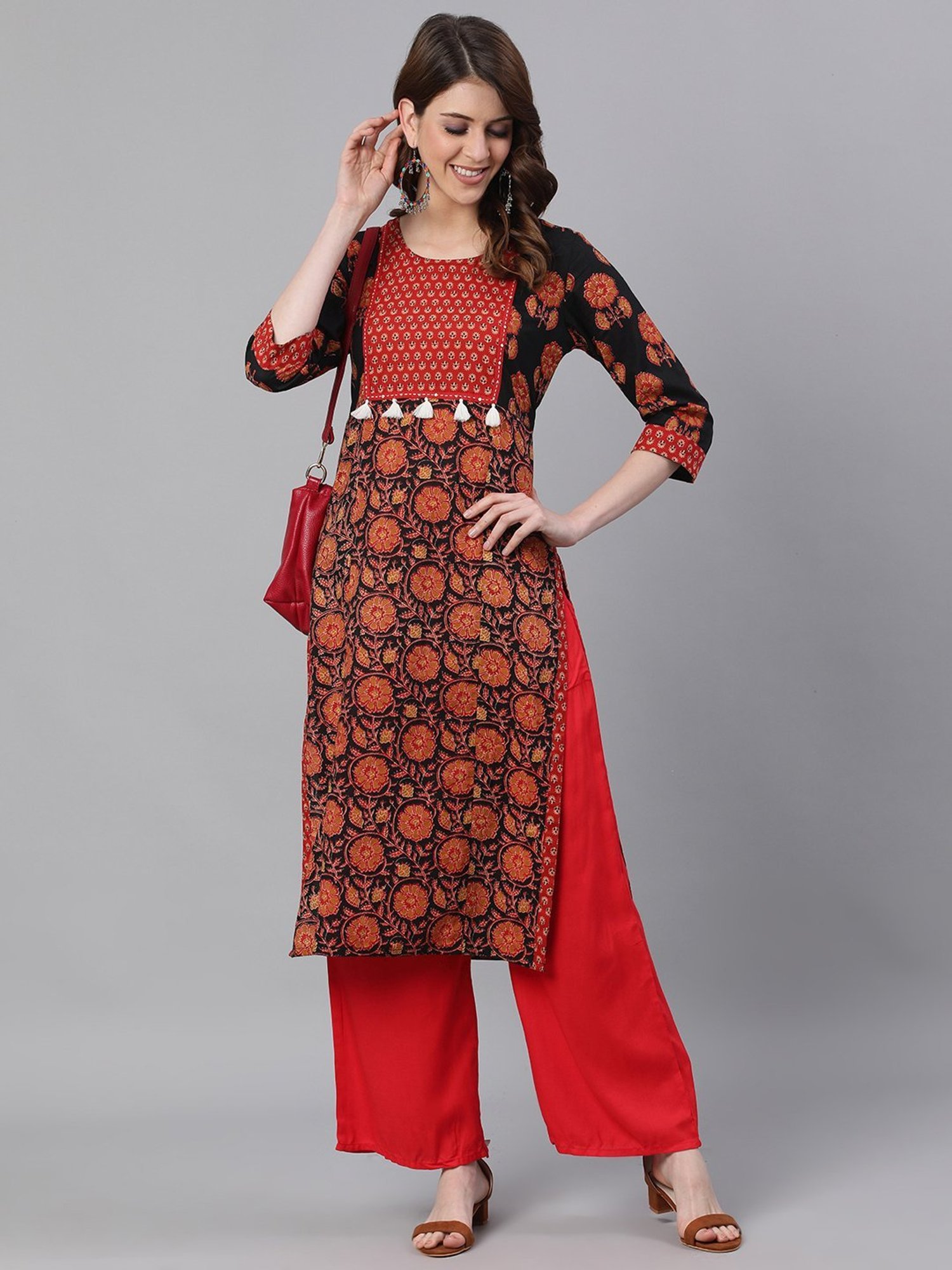 Buy Royal Rajasthani Kurti Women's & Girl's Plain Solid Color Kurta/Kurti  for Office & Home (Three Kurti) at Amazon.in