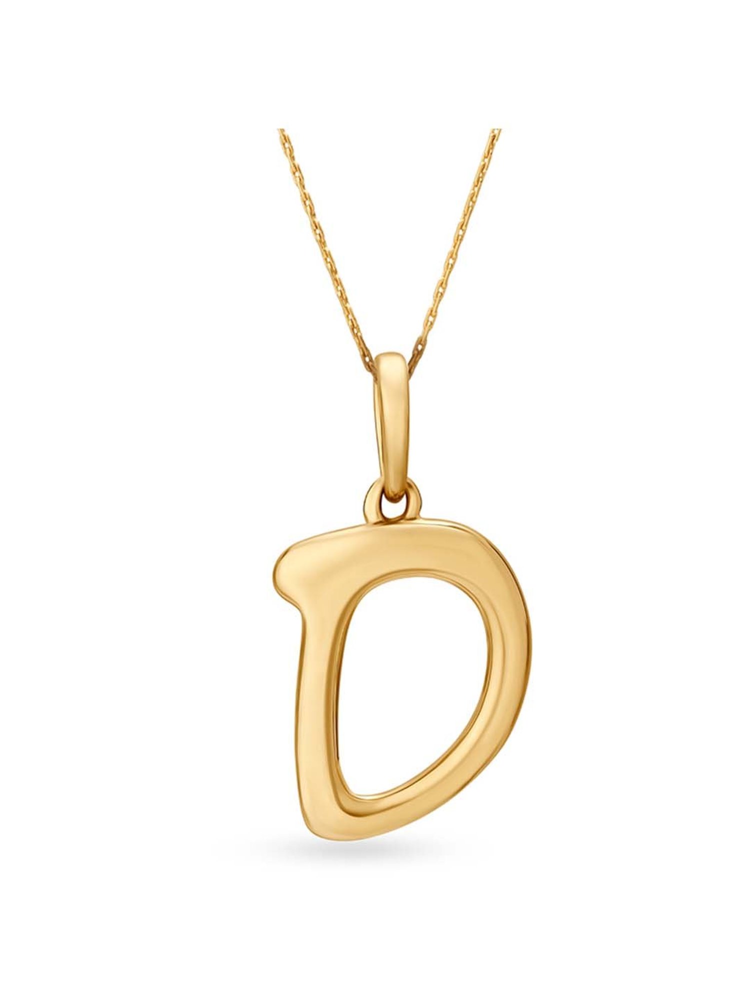 YELLOW CHIMES Pendant for Women Gold-Plated Letter D Half-N-Half Necklace  For Women & Girls Gold-plated Brass Pendant Set Price in India - Buy YELLOW  CHIMES Pendant for Women Gold-Plated Letter D Half-N-Half