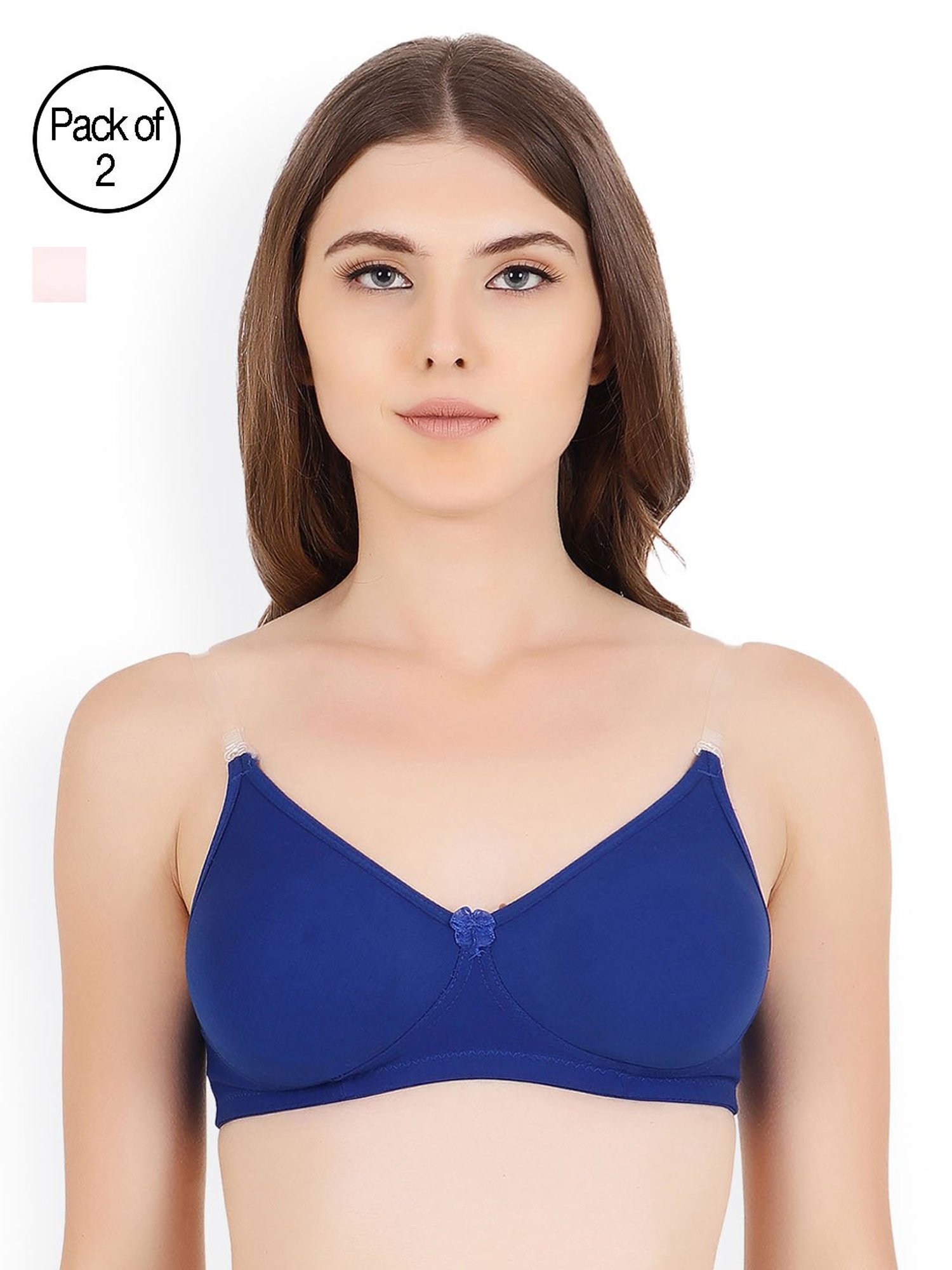 IN CARE Navy Half Coverage Non-Wired Push-Up Bra