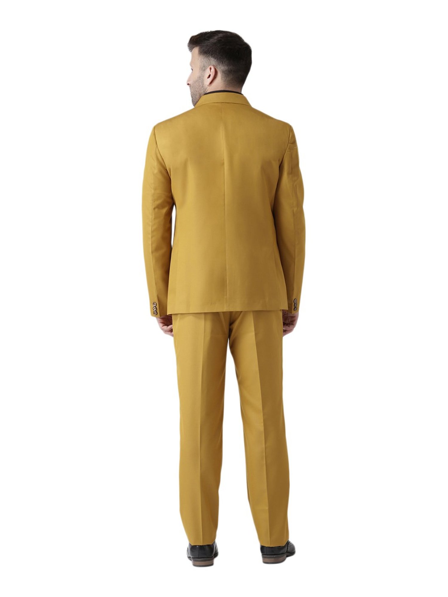 Kimi Yellow Peaked Lapel Double Breasted Stylish Men Suits | Allaboutsuit