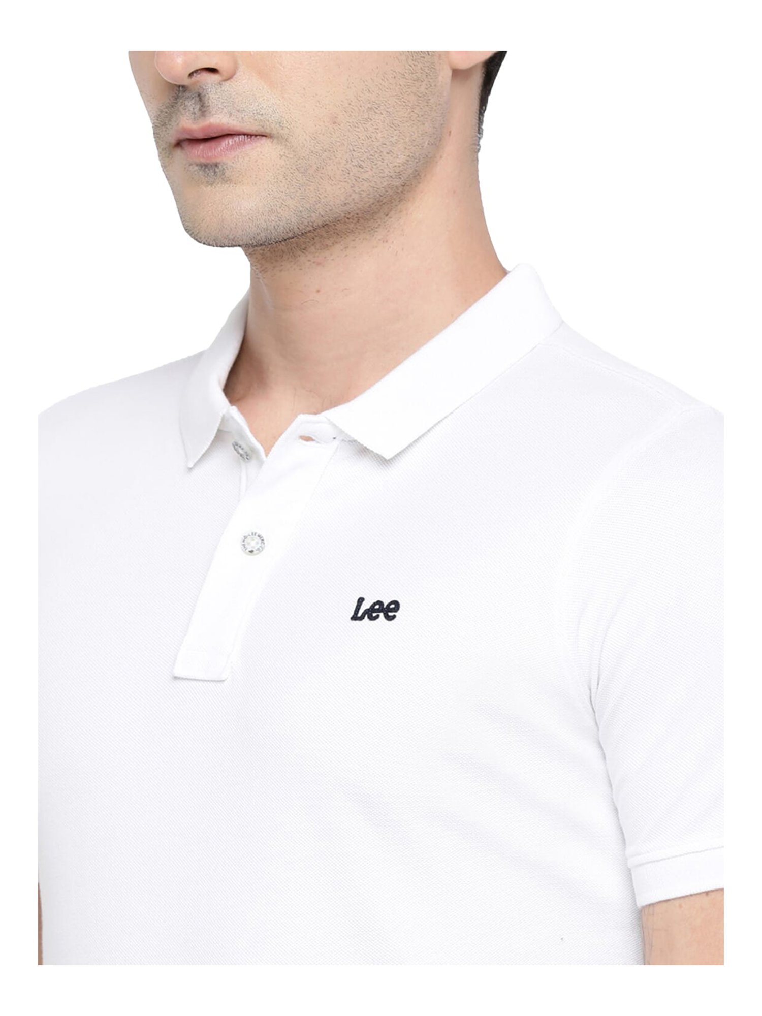 Lee Men's Polo Shirt - White - XL