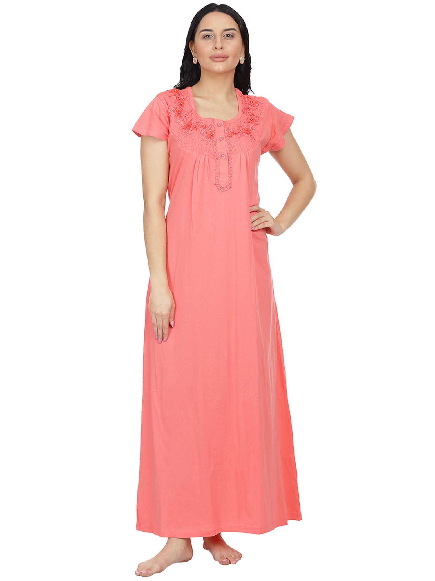 embroidered nighty
