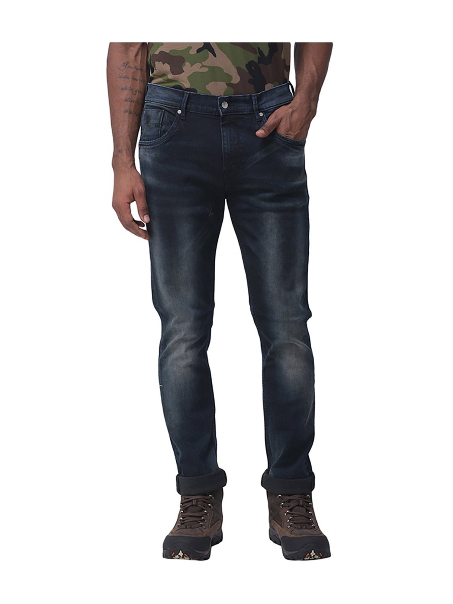 Buy Woodland Ink Blue Regular Fit Jeans for Men Online  Tata CLiQ