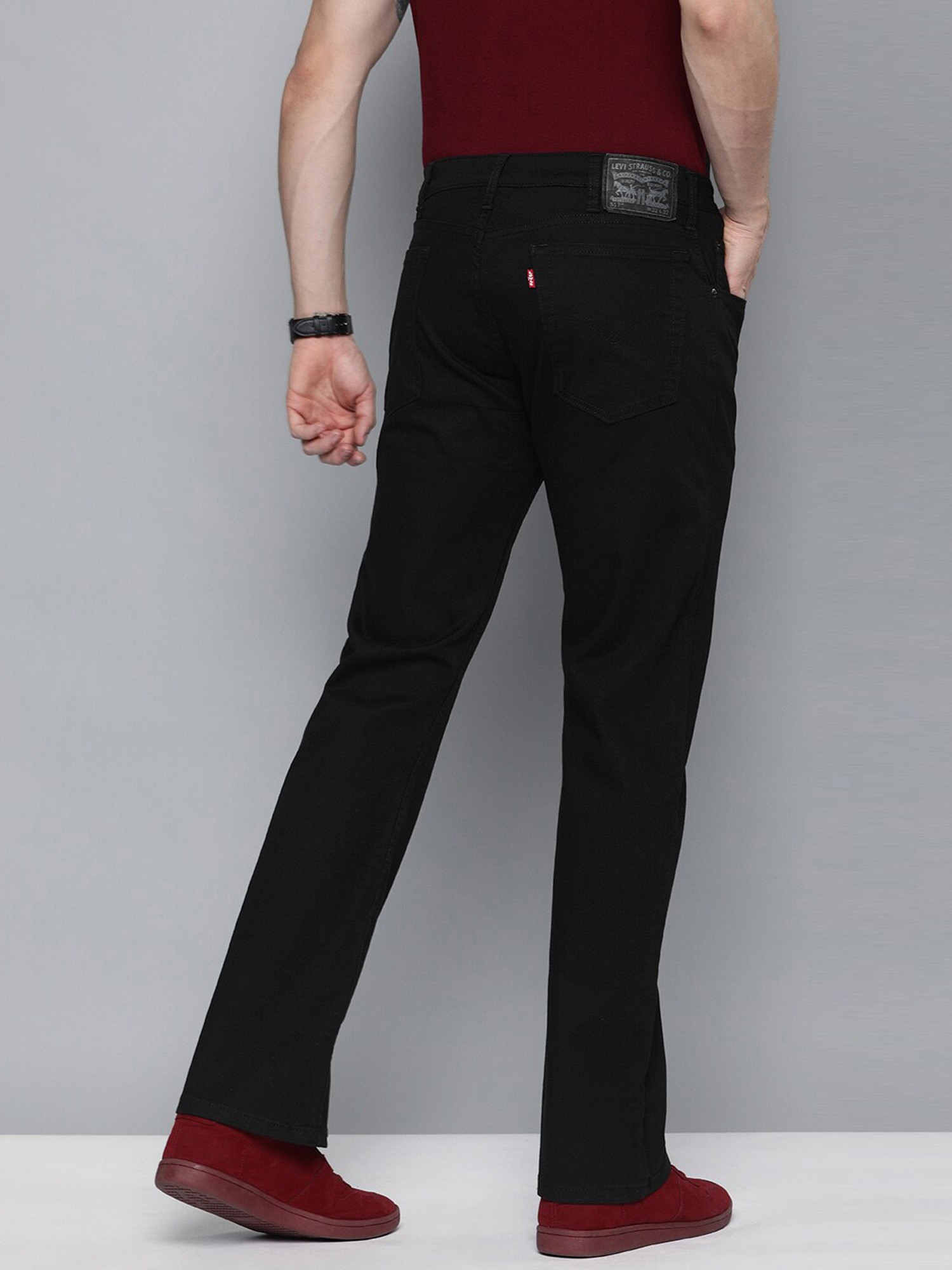 Buy Levis Black Cotton Bootcut Jeans for Mens Online @ Tata CLiQ