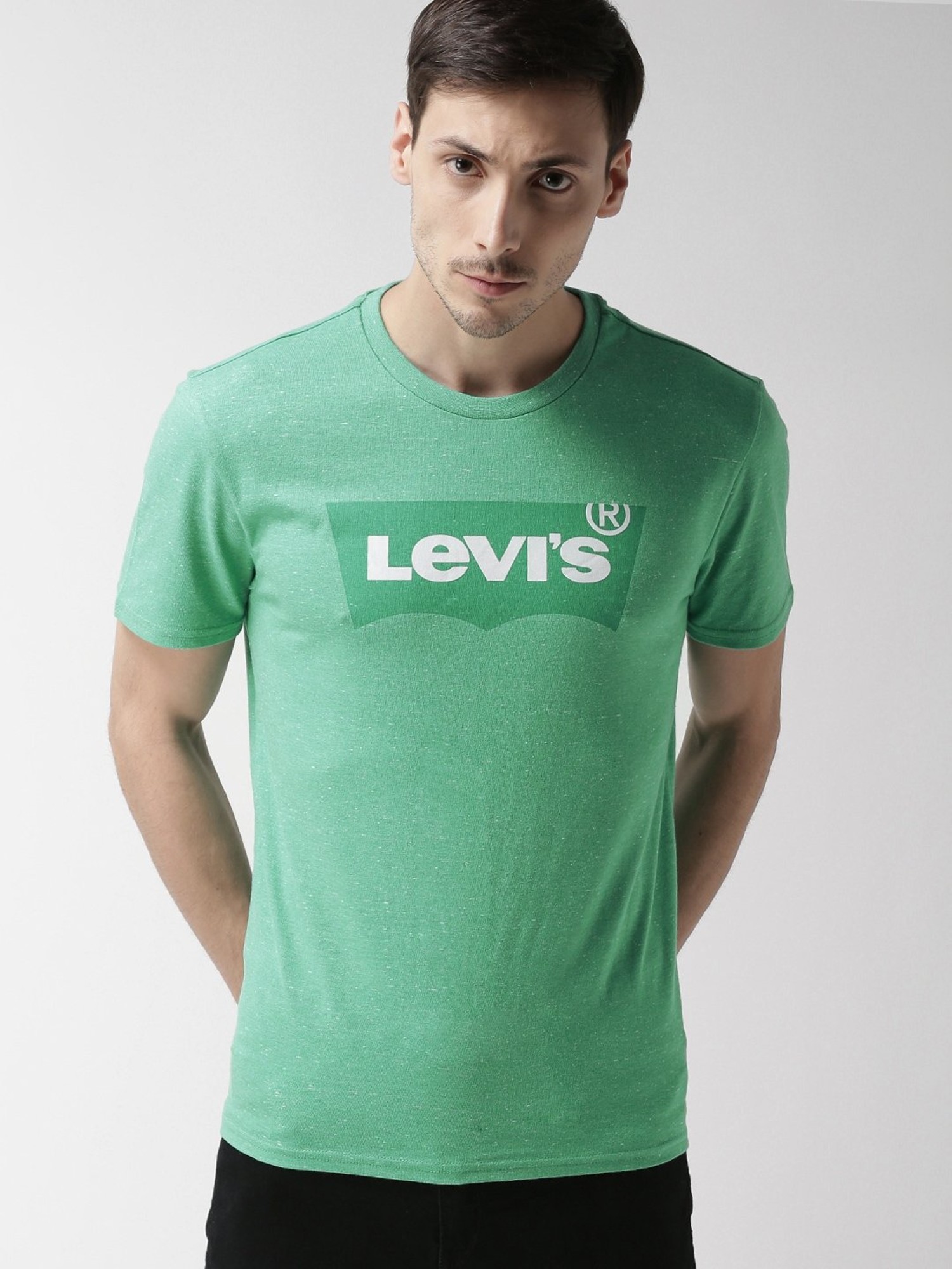 Buy Levis Green Logo Printed T-Shirt for Mens Online @ Tata CLiQ