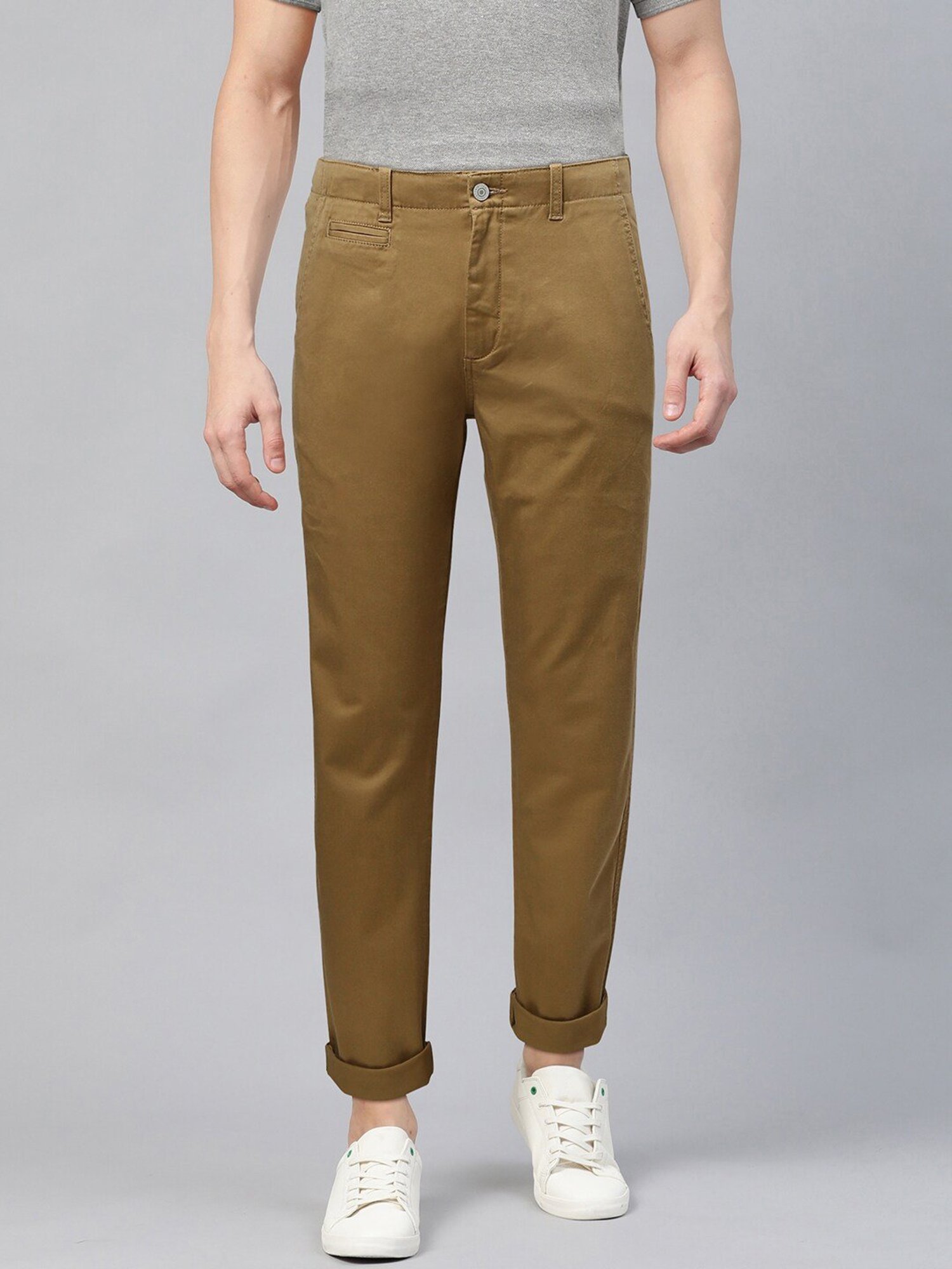 Buy Kurus Mens Gold Solid Cotton Blend Formal Trouser Online at Best  Prices in India  JioMart