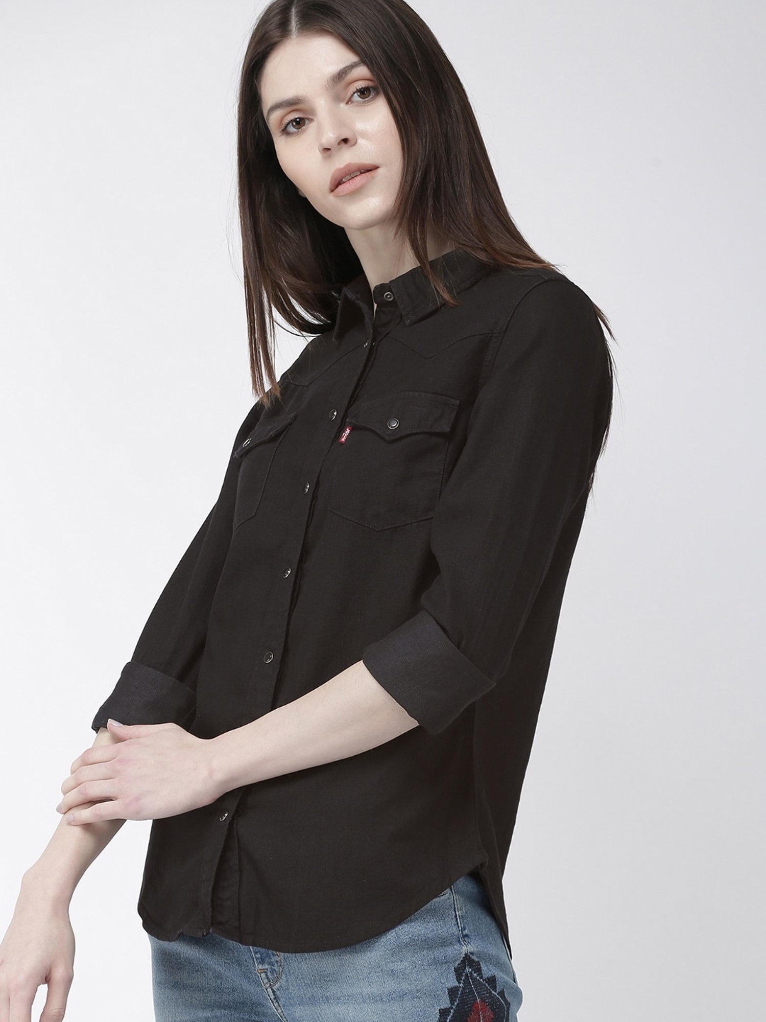 black levis shirt for womens