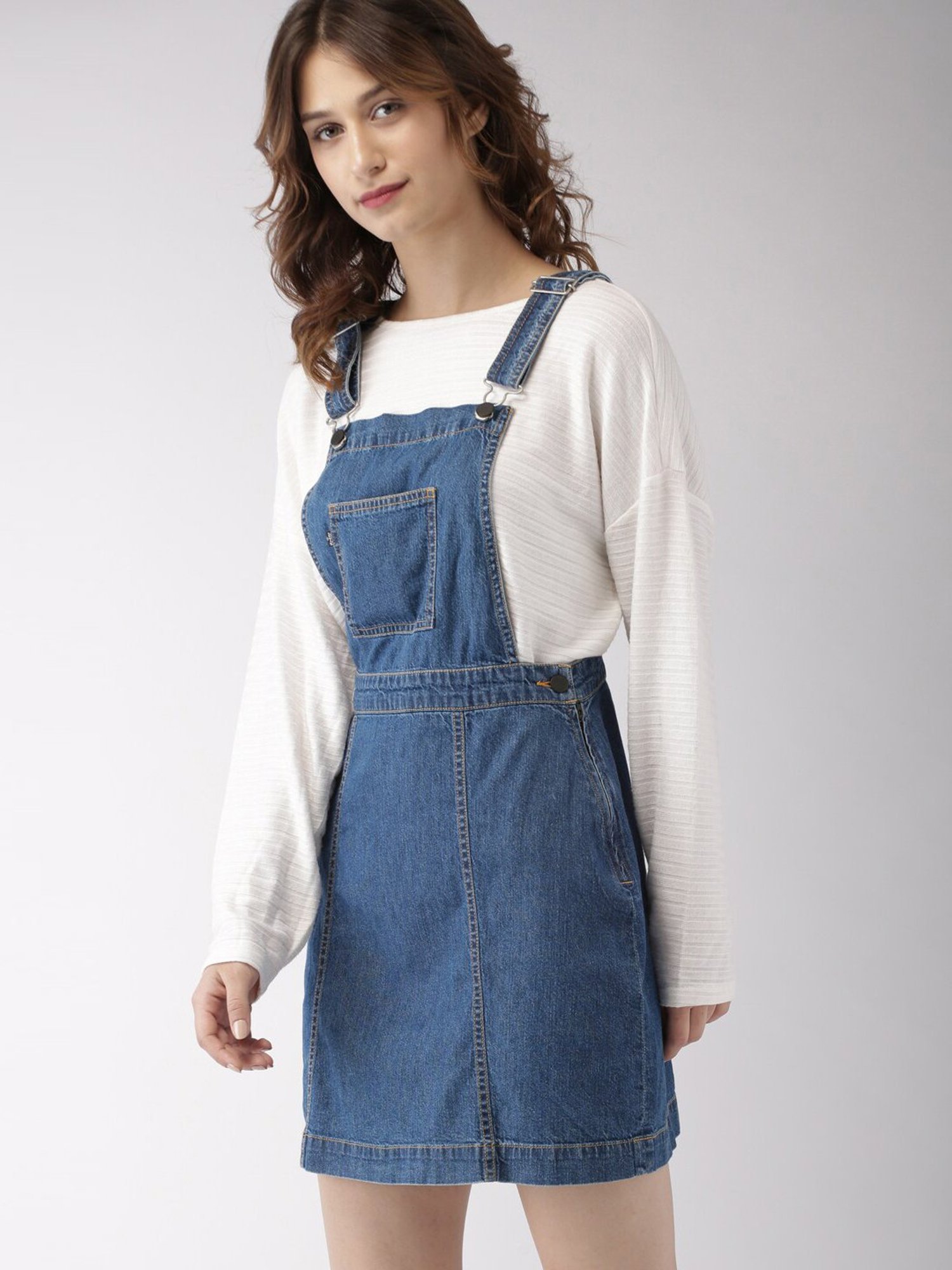 Knee Length Plain Ladies Denim Dungarees, Size: Small at Rs 499/piece in  Surat