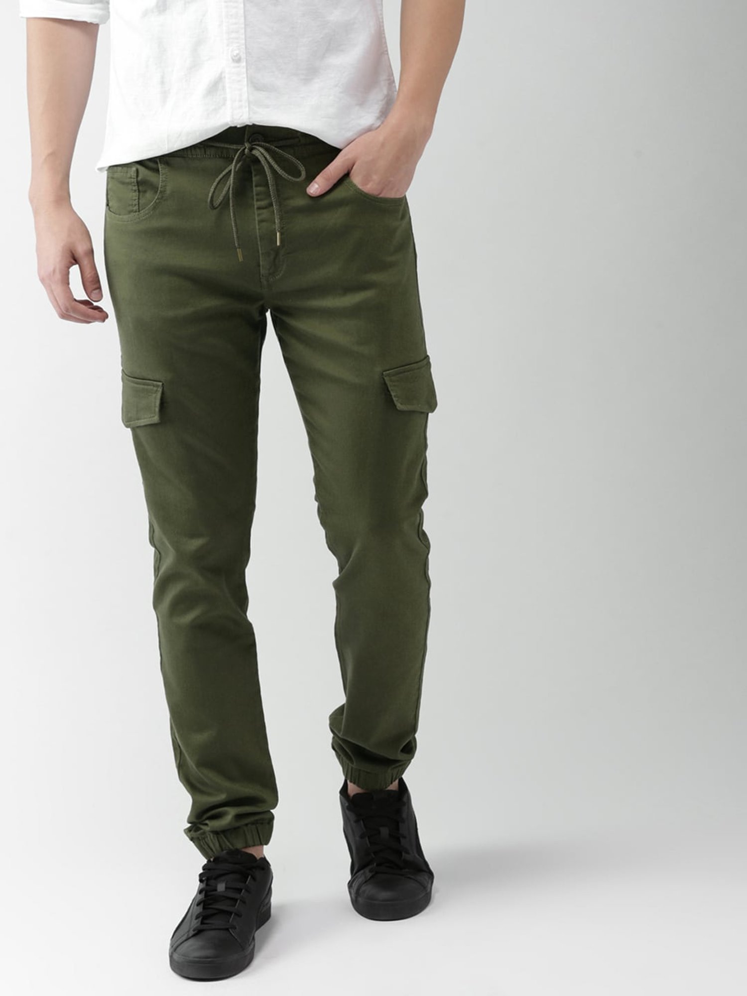 Men's Tactical Green Jogger Pants | All Green Joggers | Born Primitive