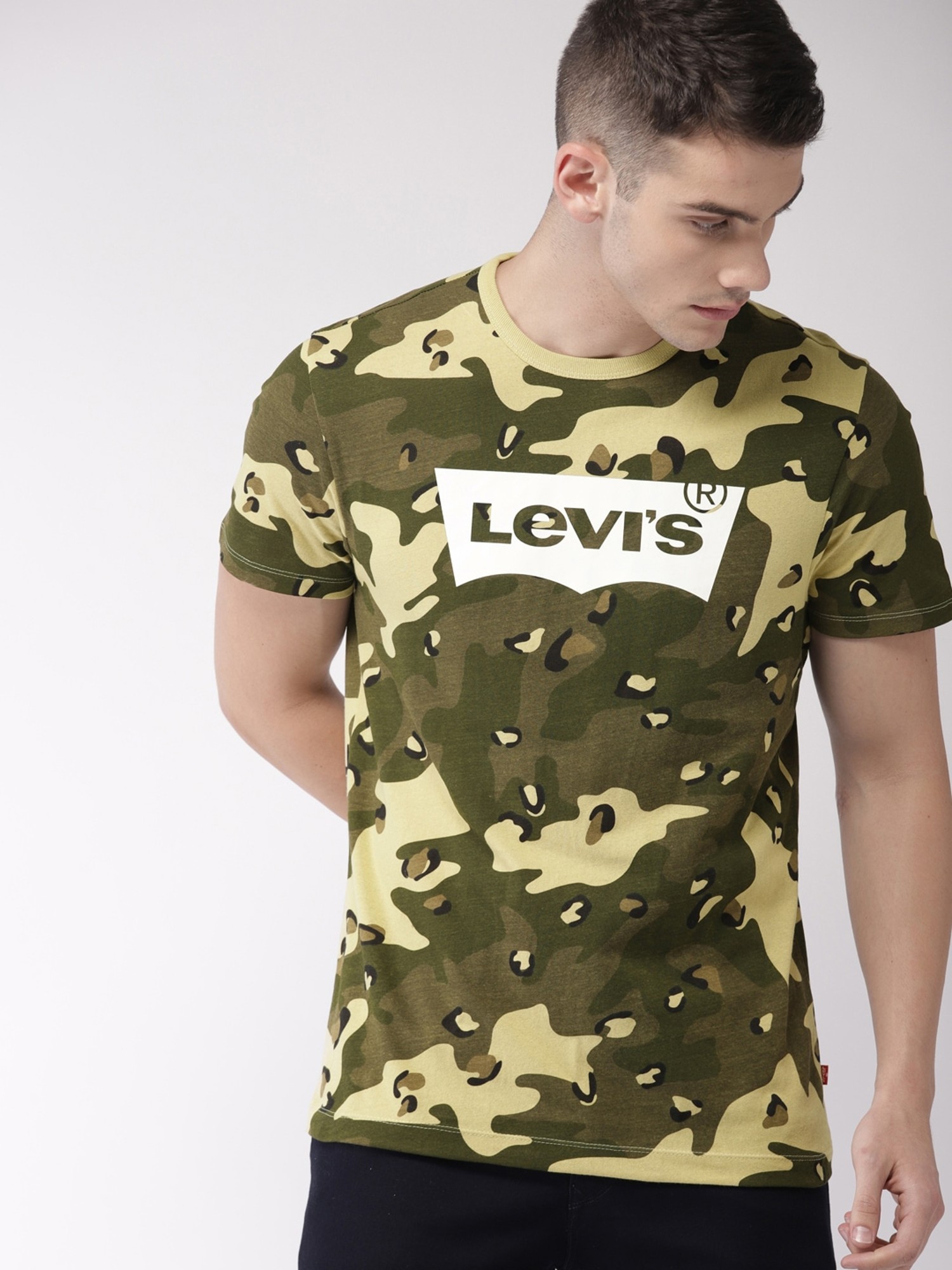 Buy Levi'S Olive Green Cotton T-Shirt for Mens Online @ Tata CLiQ