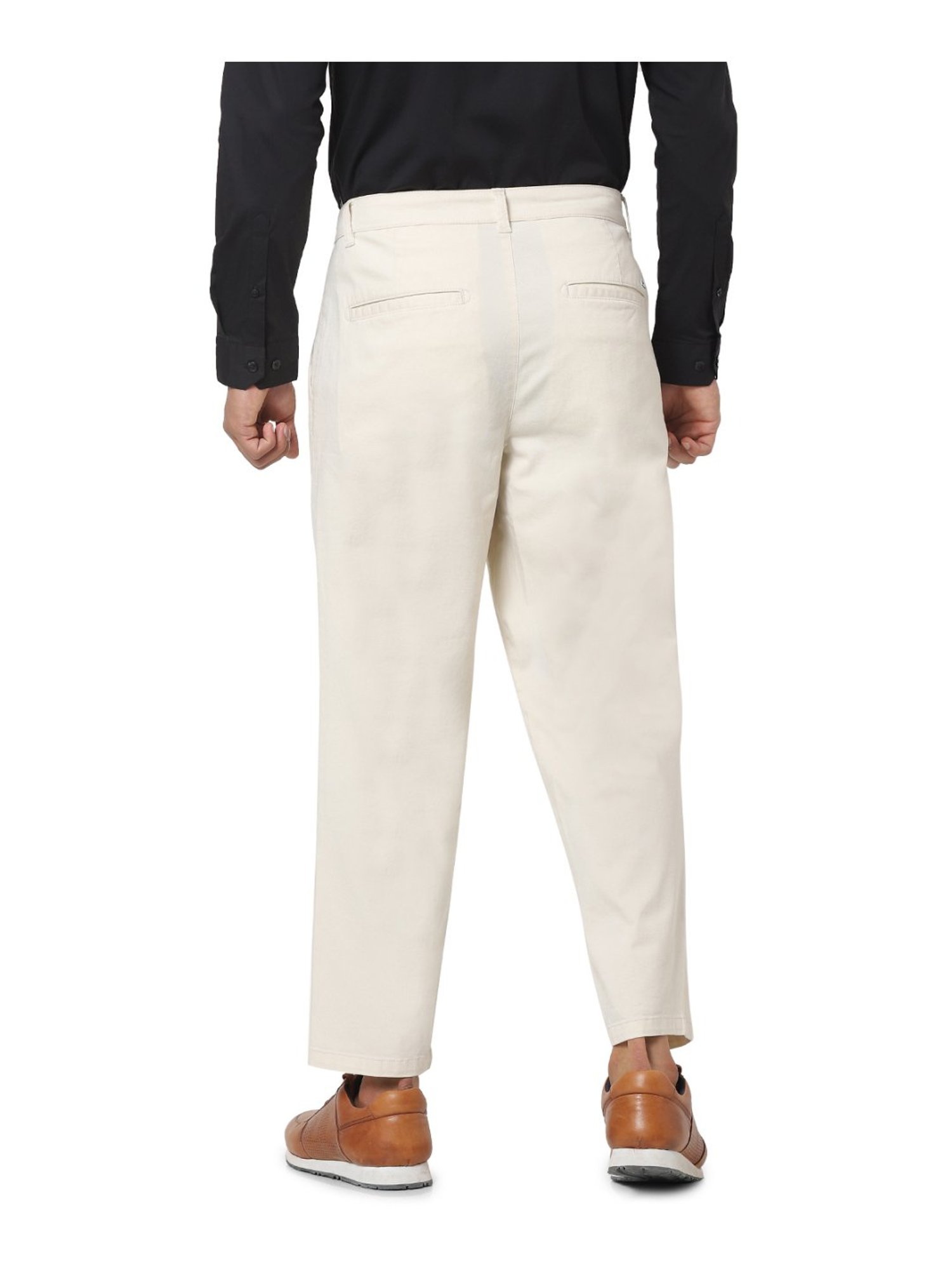 Black Plain Eco Cotton Mens Corduroy Trousers Casual Wear