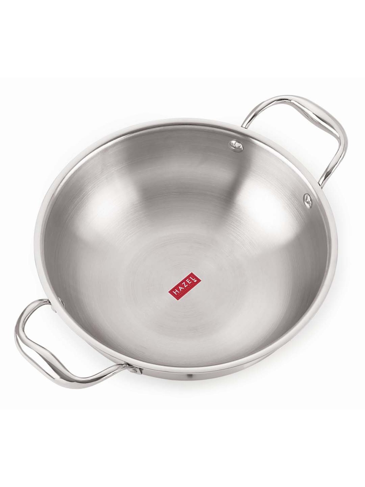 Silver Iron Kadai For Cooking Induction Base Medium Size: 1500ml