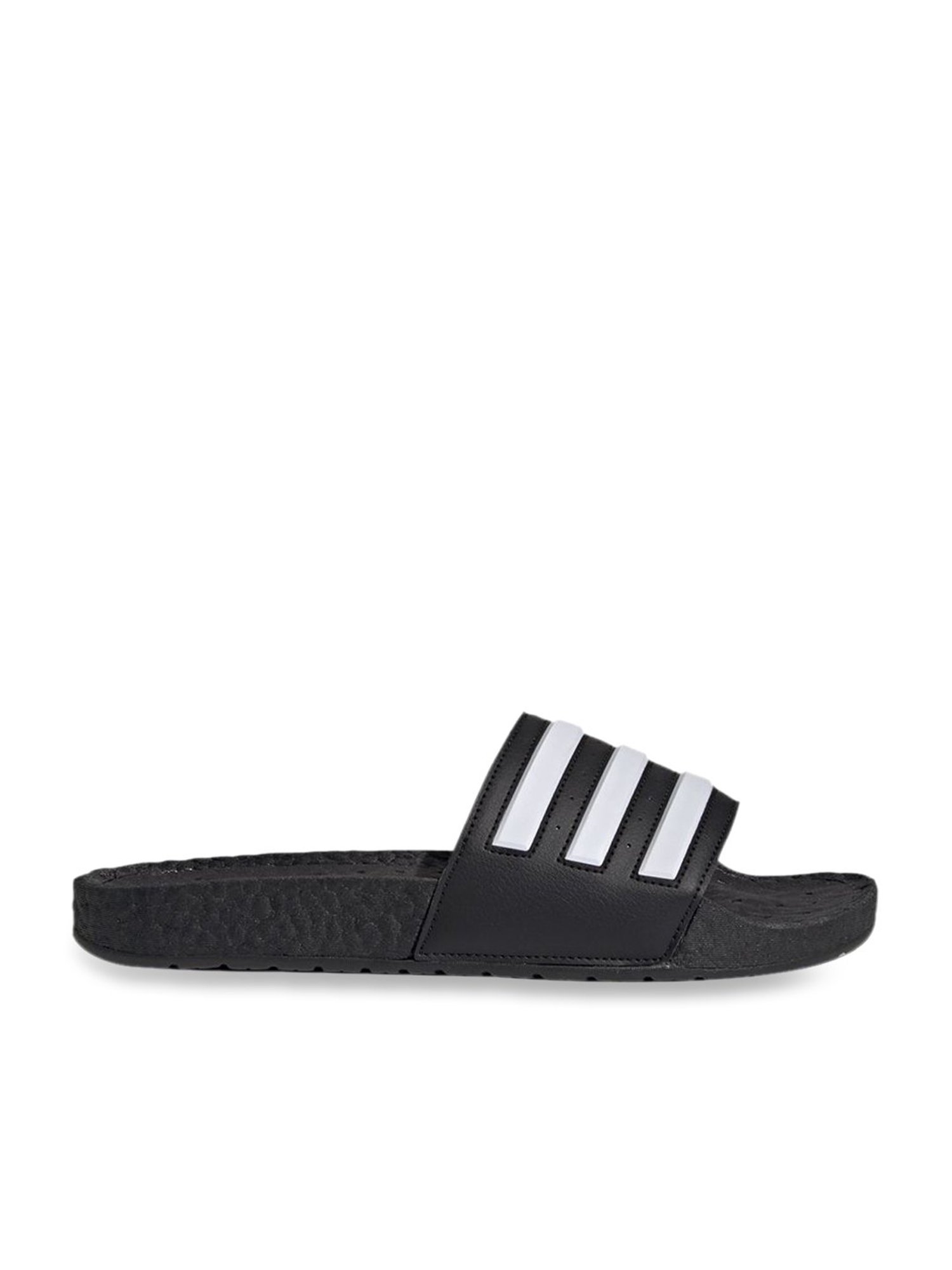 Buy Adidas Men s Adilette Boost Core Black Casual Sandals for Men