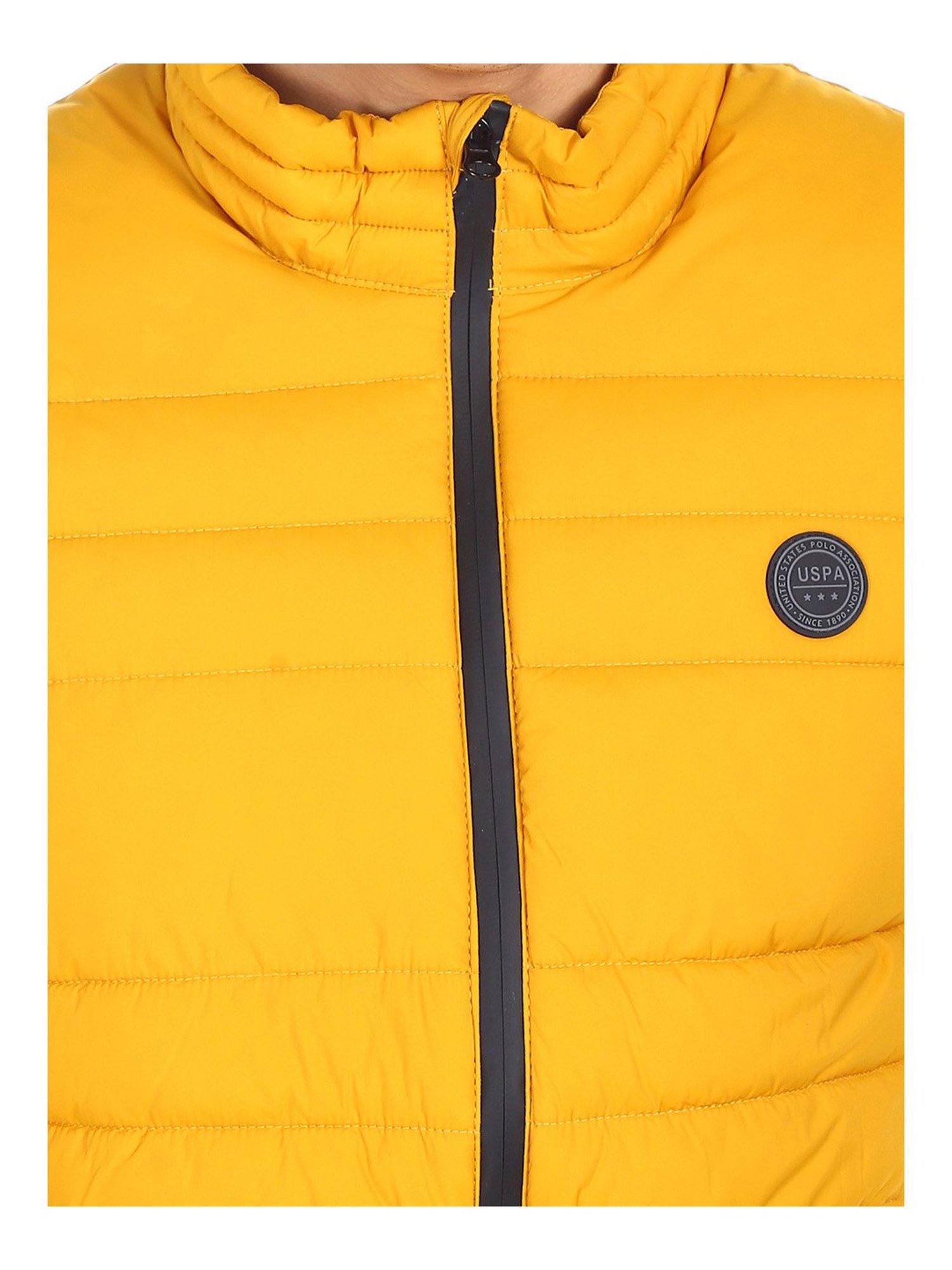 US Polo Assn. Colorblock Mens Water Resistant Lined Heavyweight Puffer  Jacket