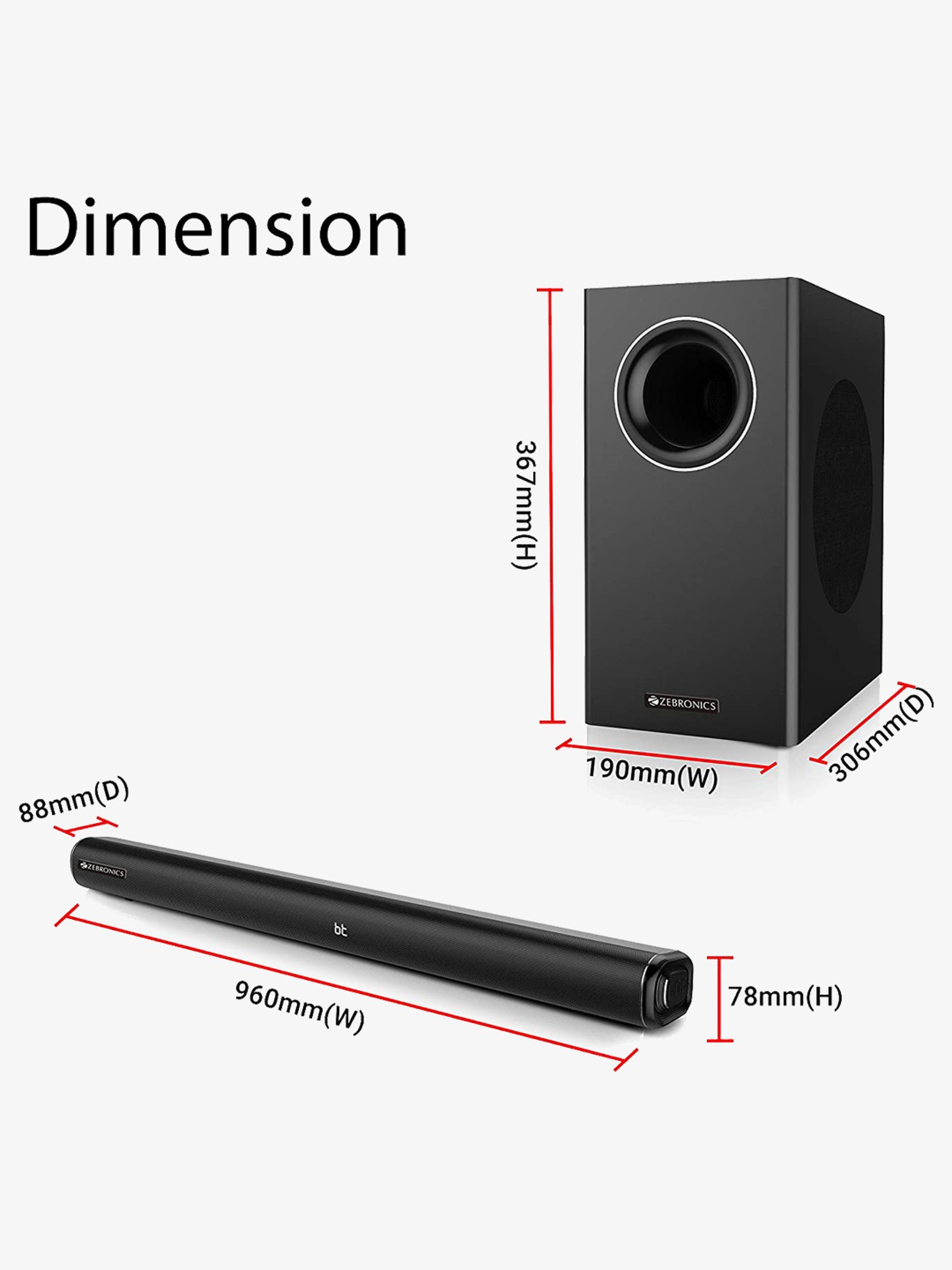 zebronics soundbar 6000dws