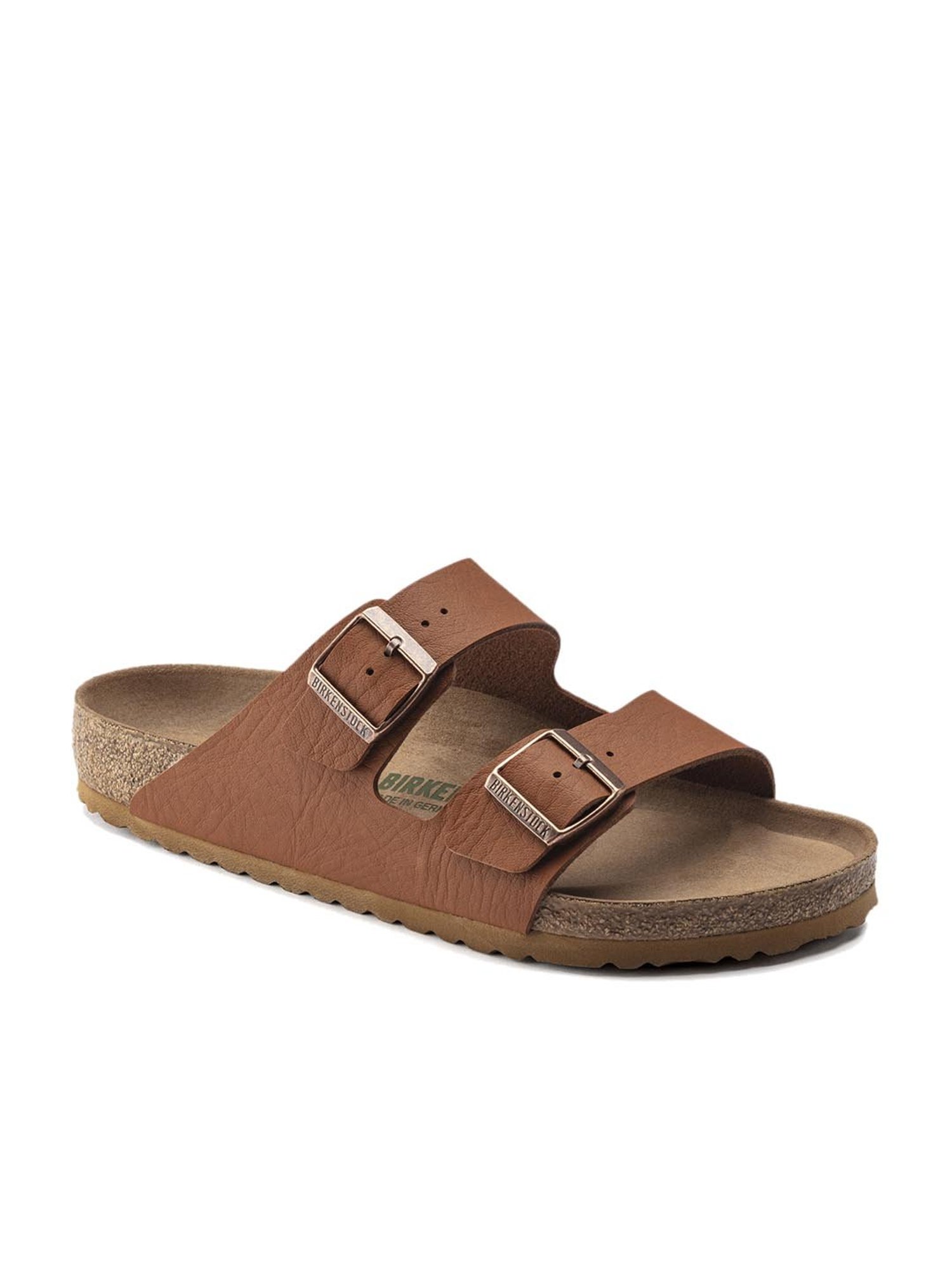 Birkenstock | Habana Brown Natural Leather Arizona Sandals – Baltzar