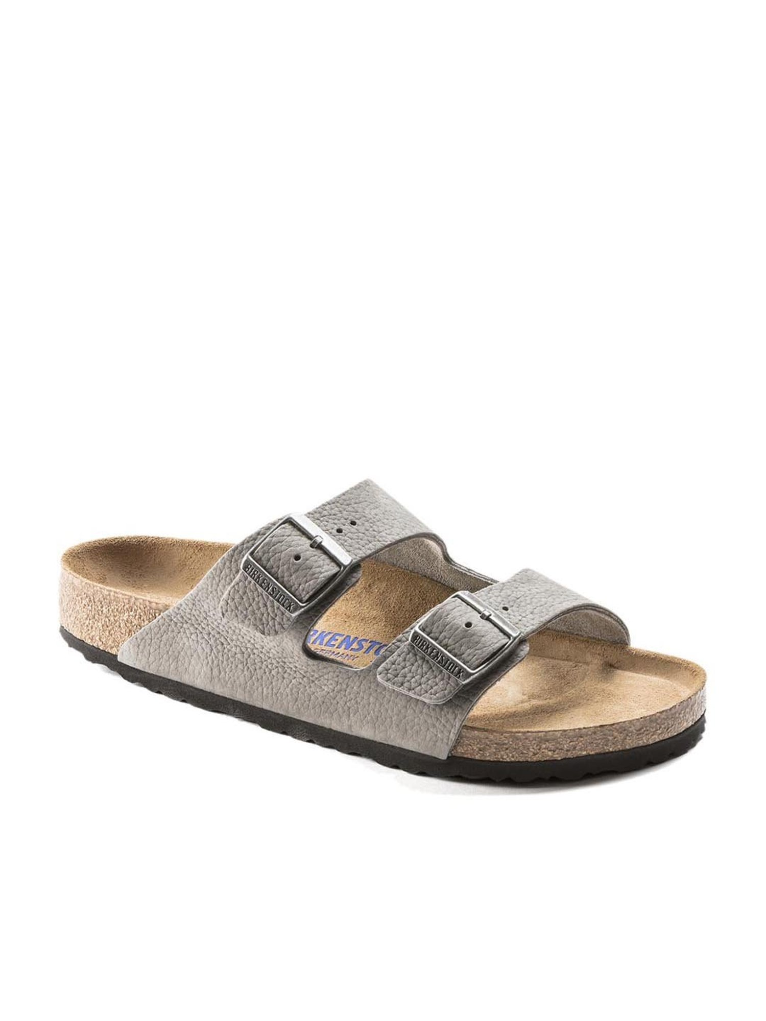 Buy Birkenstock Men s Arizona Soft Footbed Grey Casual Sandals for