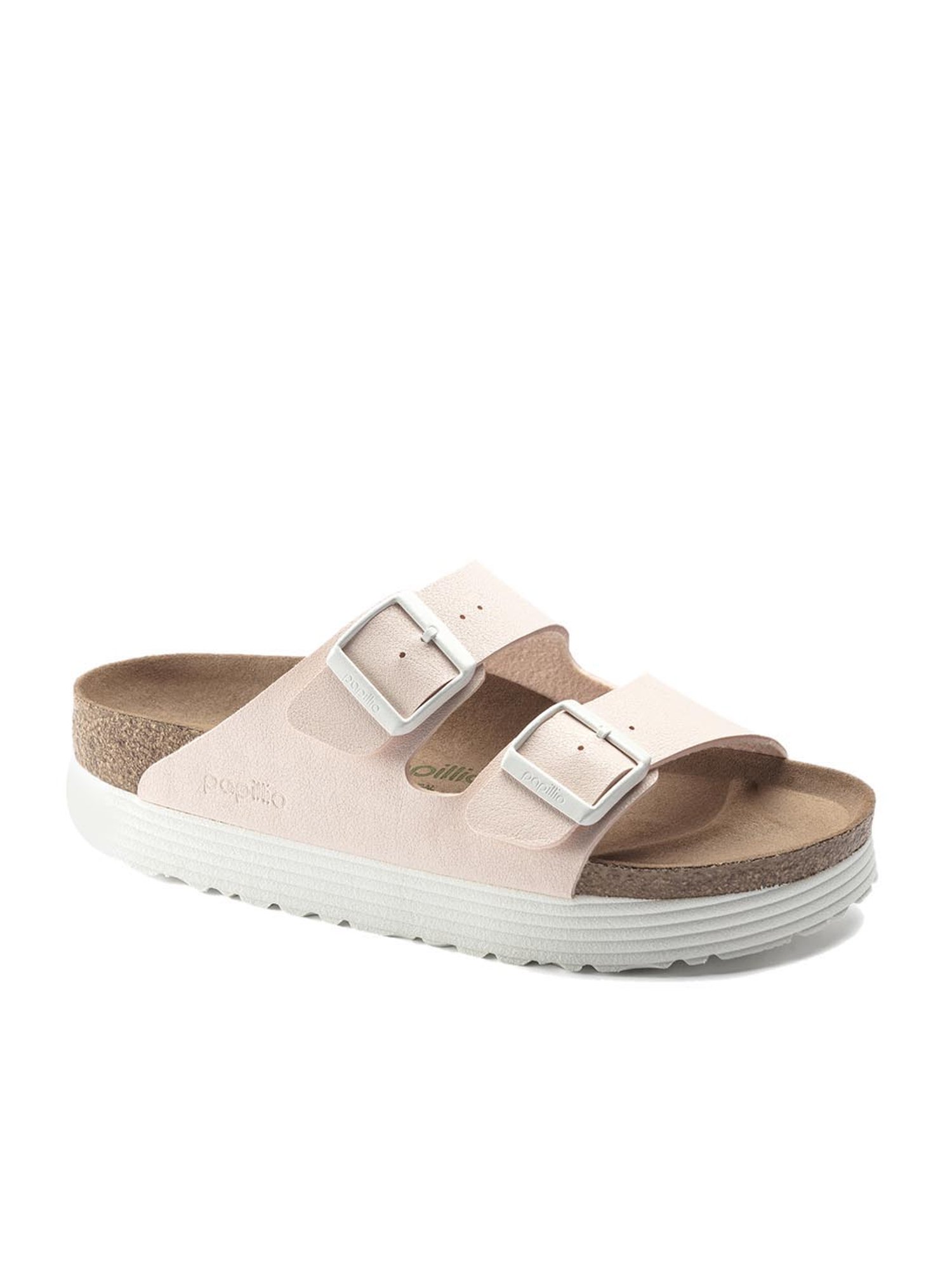 Papillio By Birkenstock ARIZONA GROOVED 1019528 (Nar) Ladies Birko-Flor Two  Strap Sandals Mocca | Shuperb