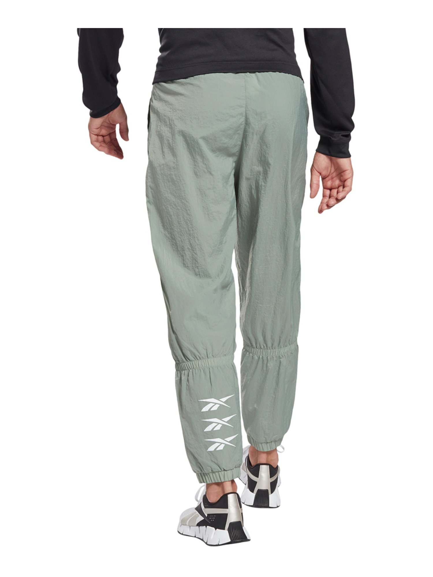 reebok olive green regular fit joggers