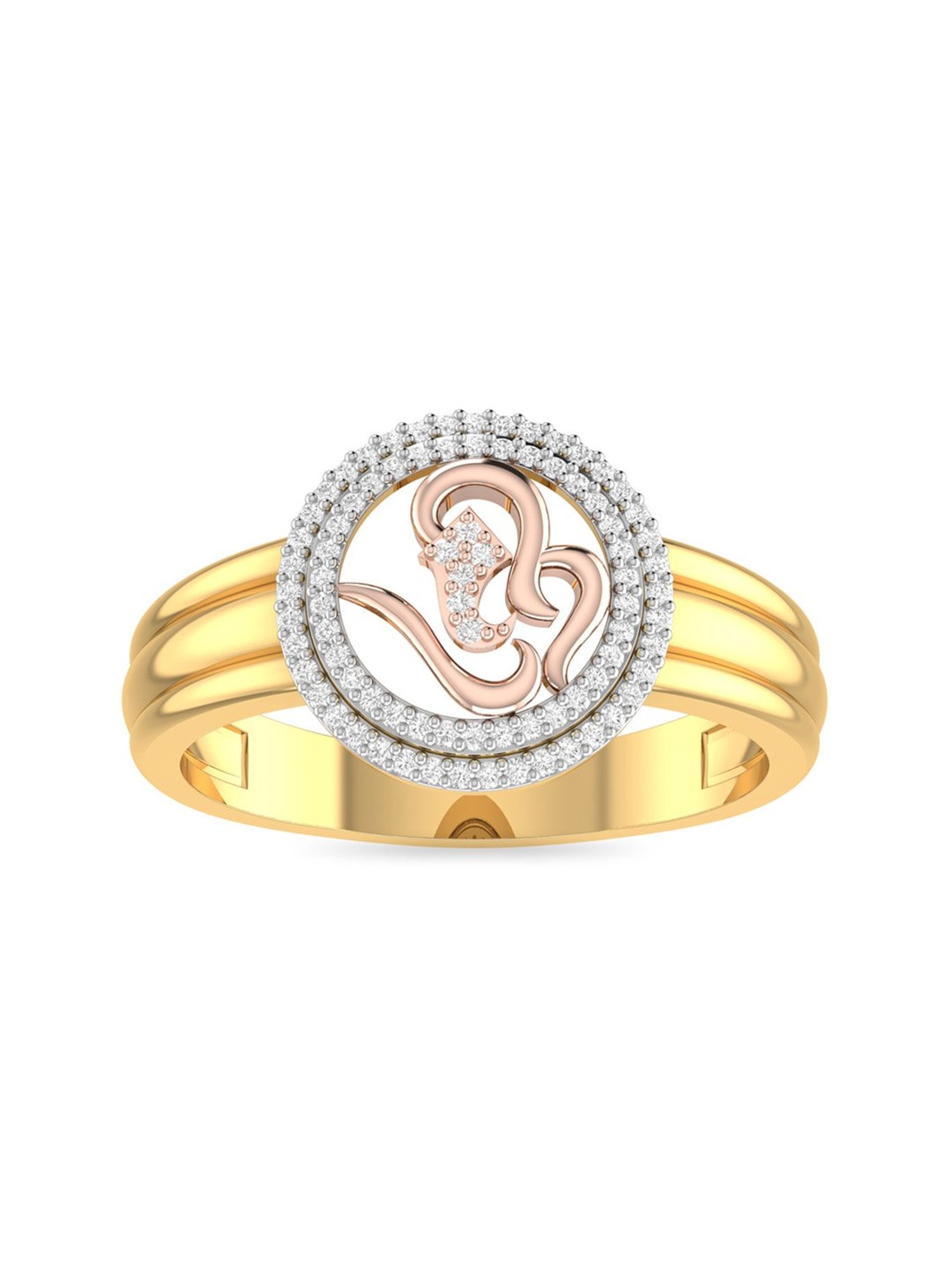 Copper Cubic Zirconia Gold Letter Free Size Adjustable Ring Women – ZIVOM