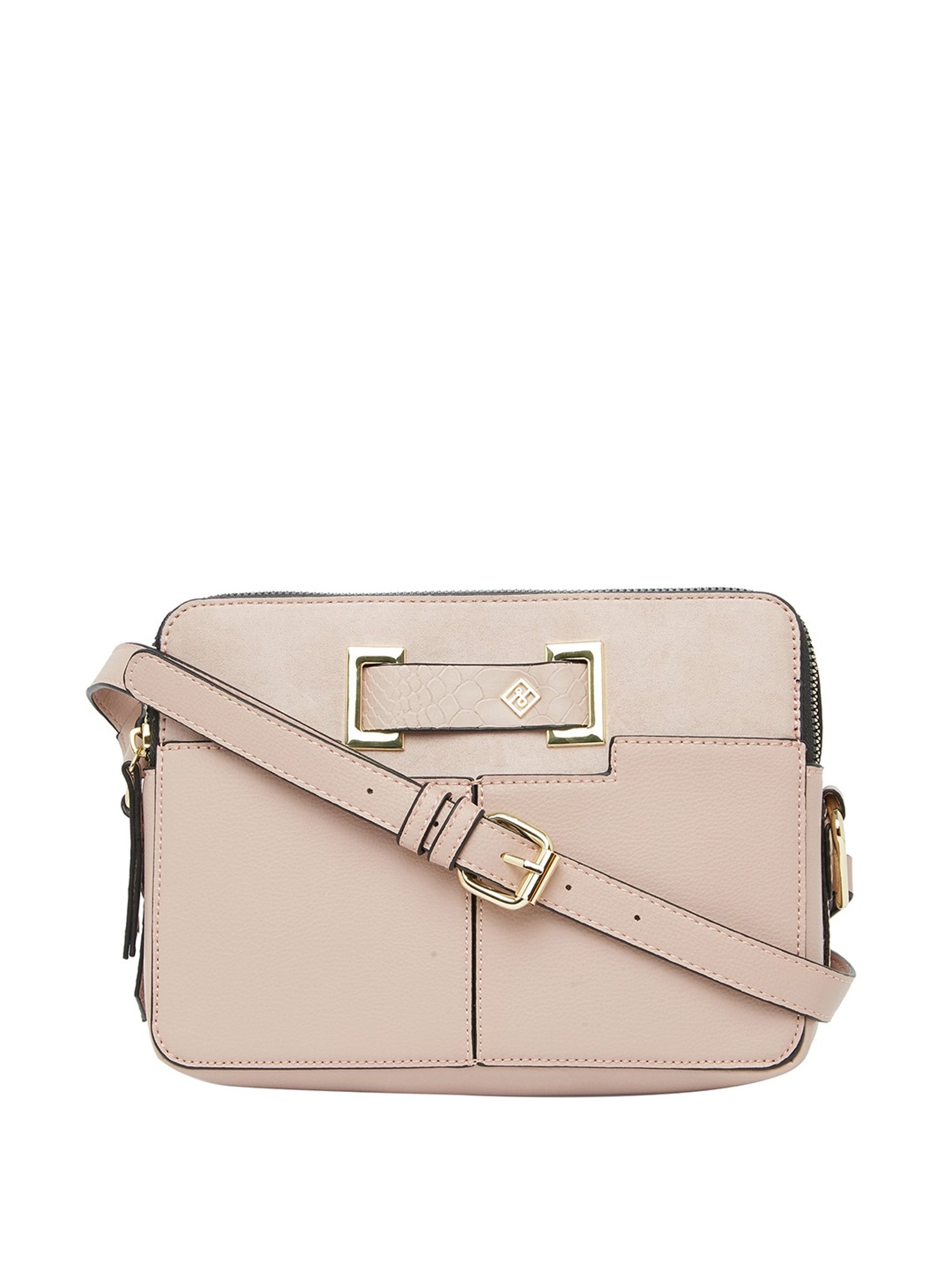 River Island Boxy Monogram Cross Body Bag in Black