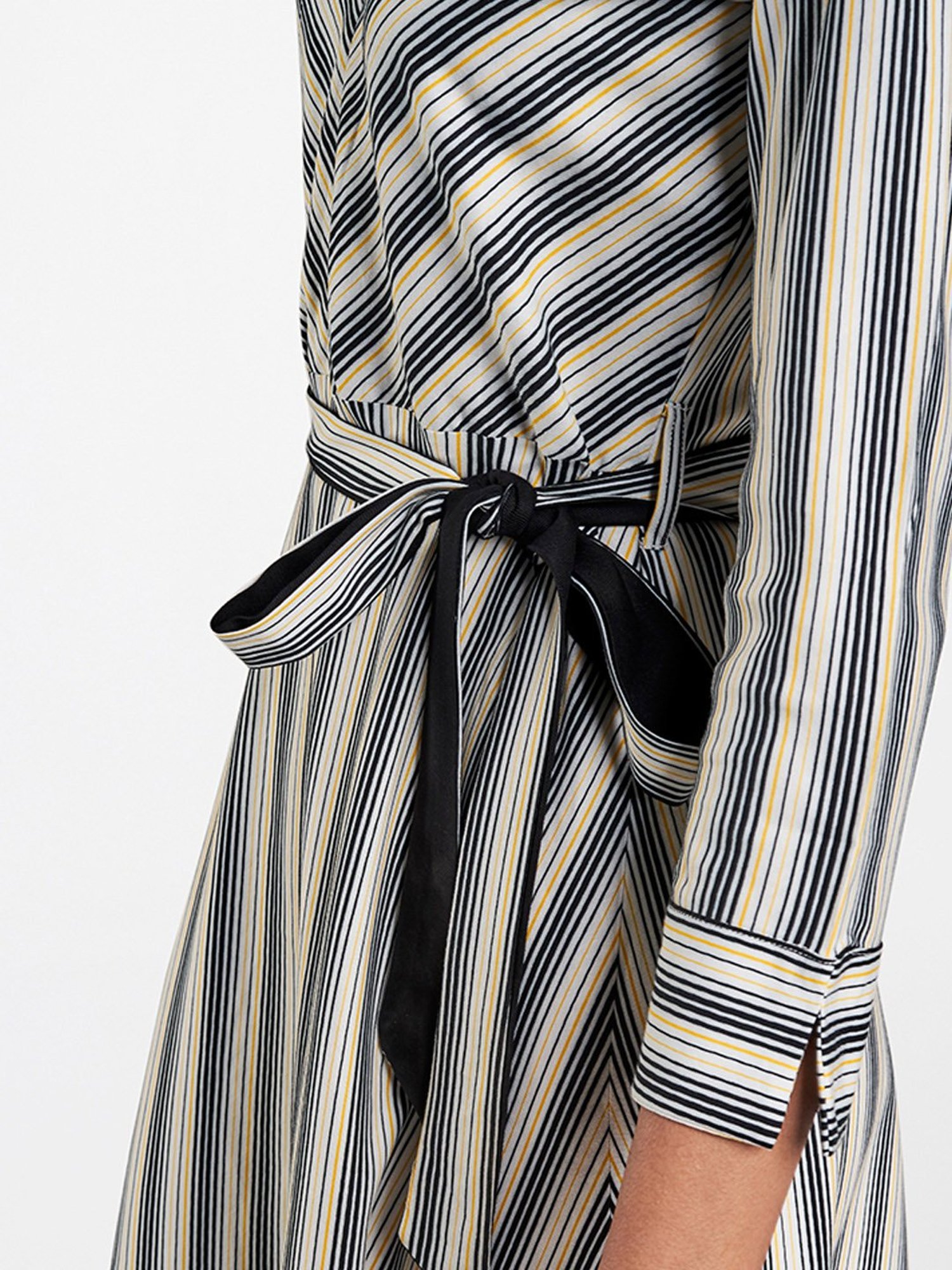 Buy FairOnly Women Summer Slim Black White Stripes Pattern Dress Short  Sleeve Aline Dress at Amazonin