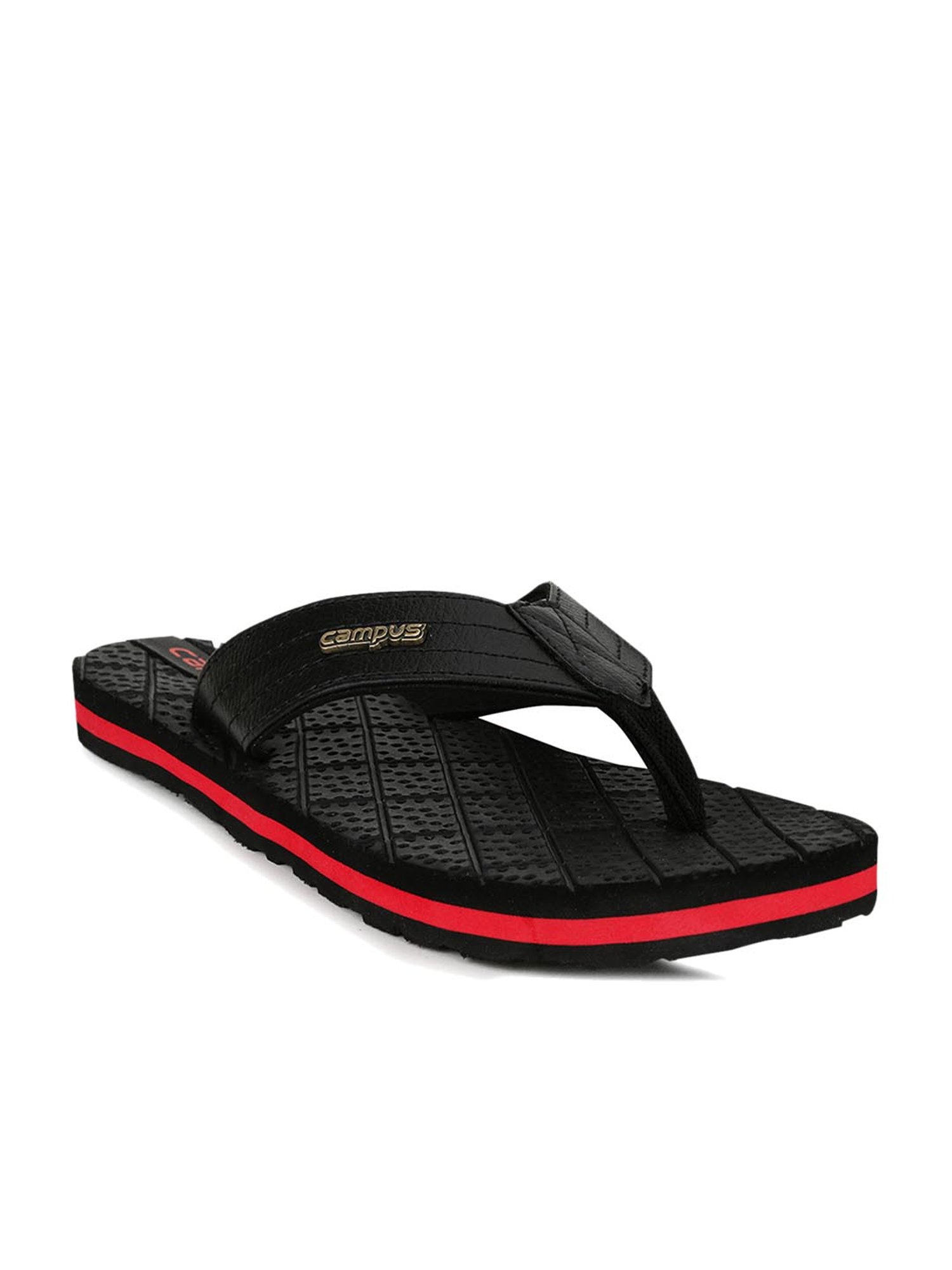 Buy Campus Men's Black Thong Sandals 