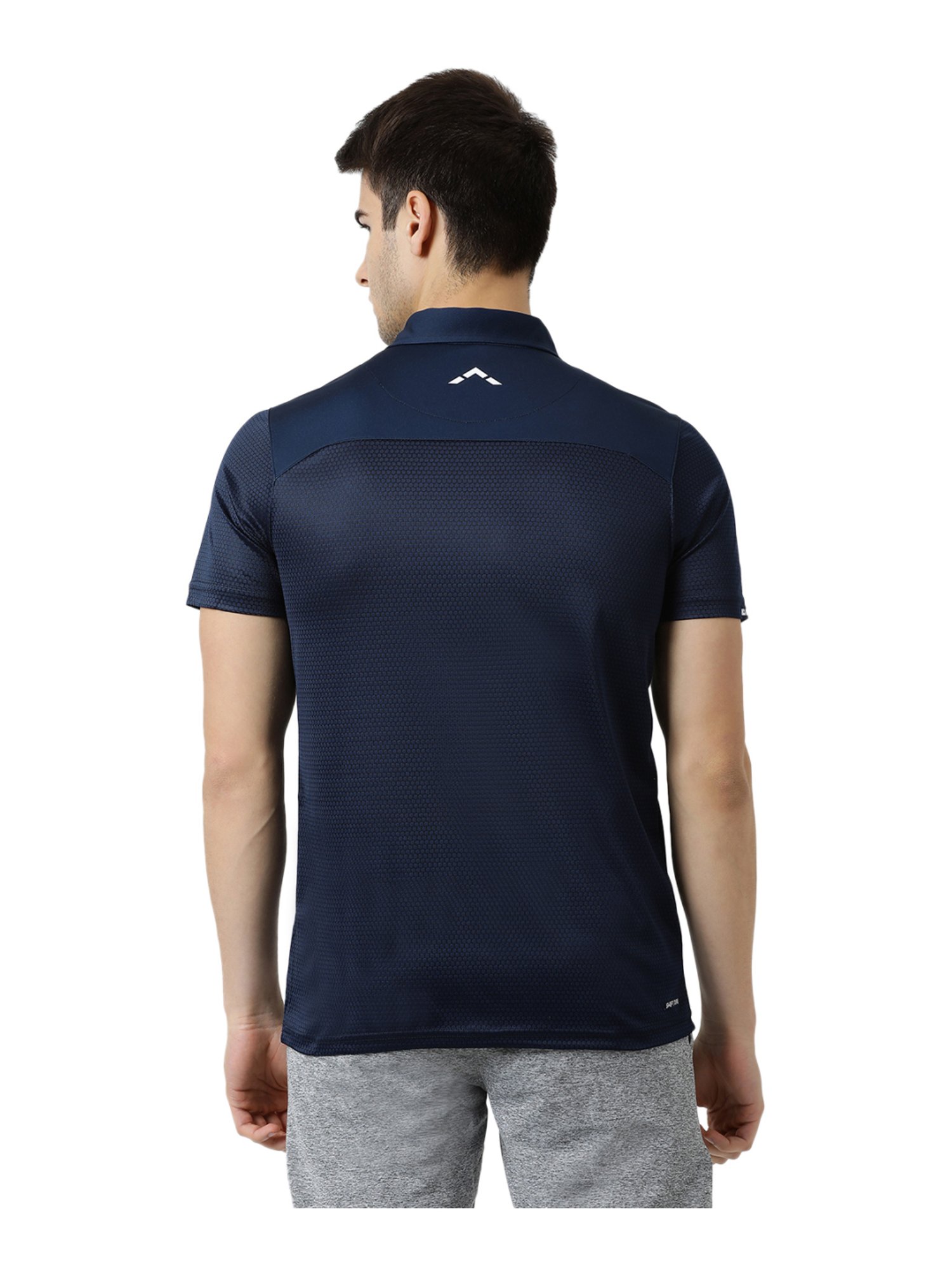 Rock.It Blue Melange Smart Fit Polo T-Shirt