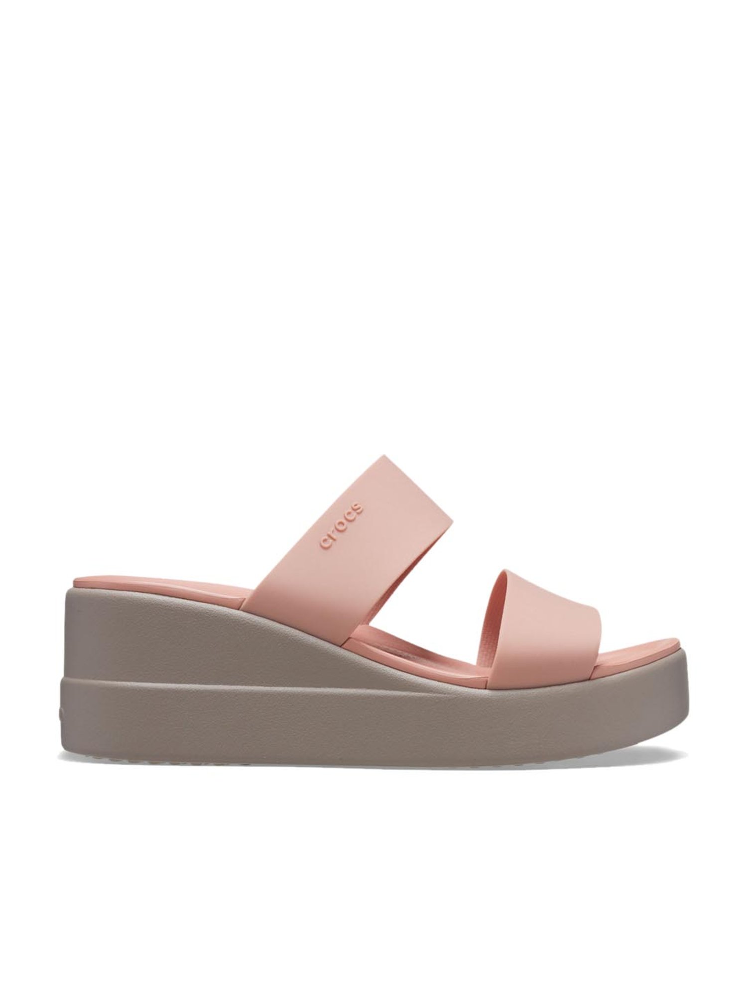 crocs wedges pink