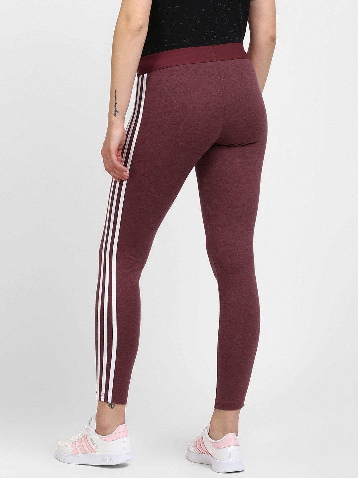 ADIDAS Trefoil Maroon Womens Leggings - MAROON