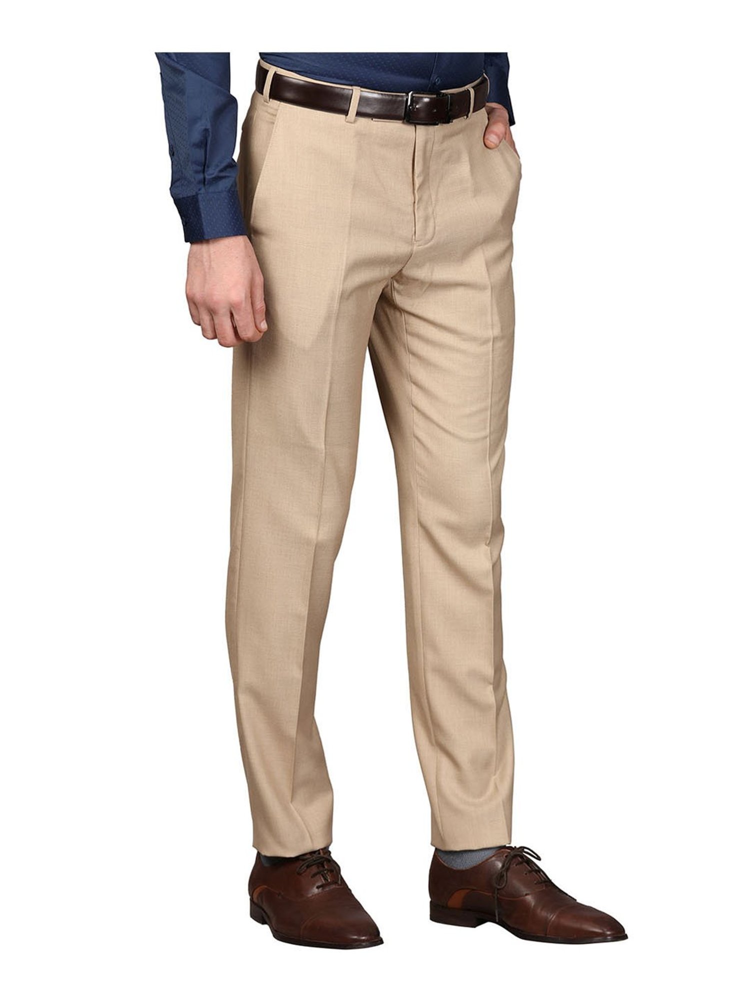 Buy Next Look Men Grey Slim Fit Solid Formal Trousers online  Looksgudin