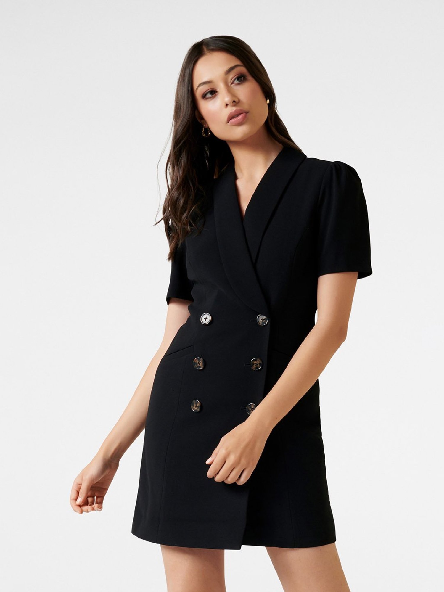 fitted black blazer dress