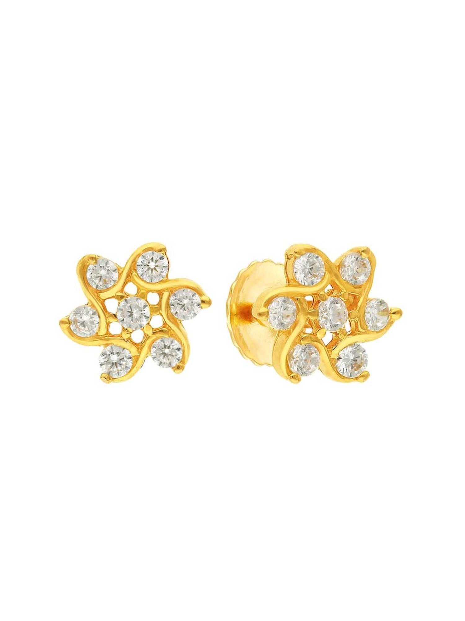 Malabar gold 2025 stud earrings