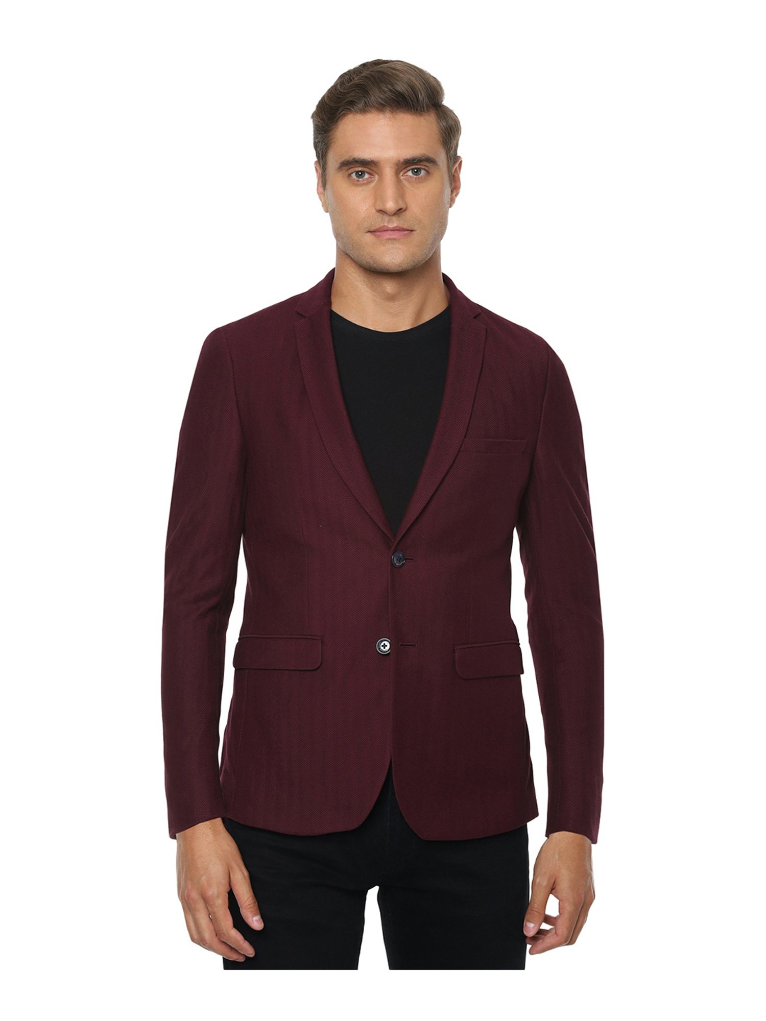 Louis Philippe Coats And Blazers : Buy Louis Philippe Maroon Blazer Online