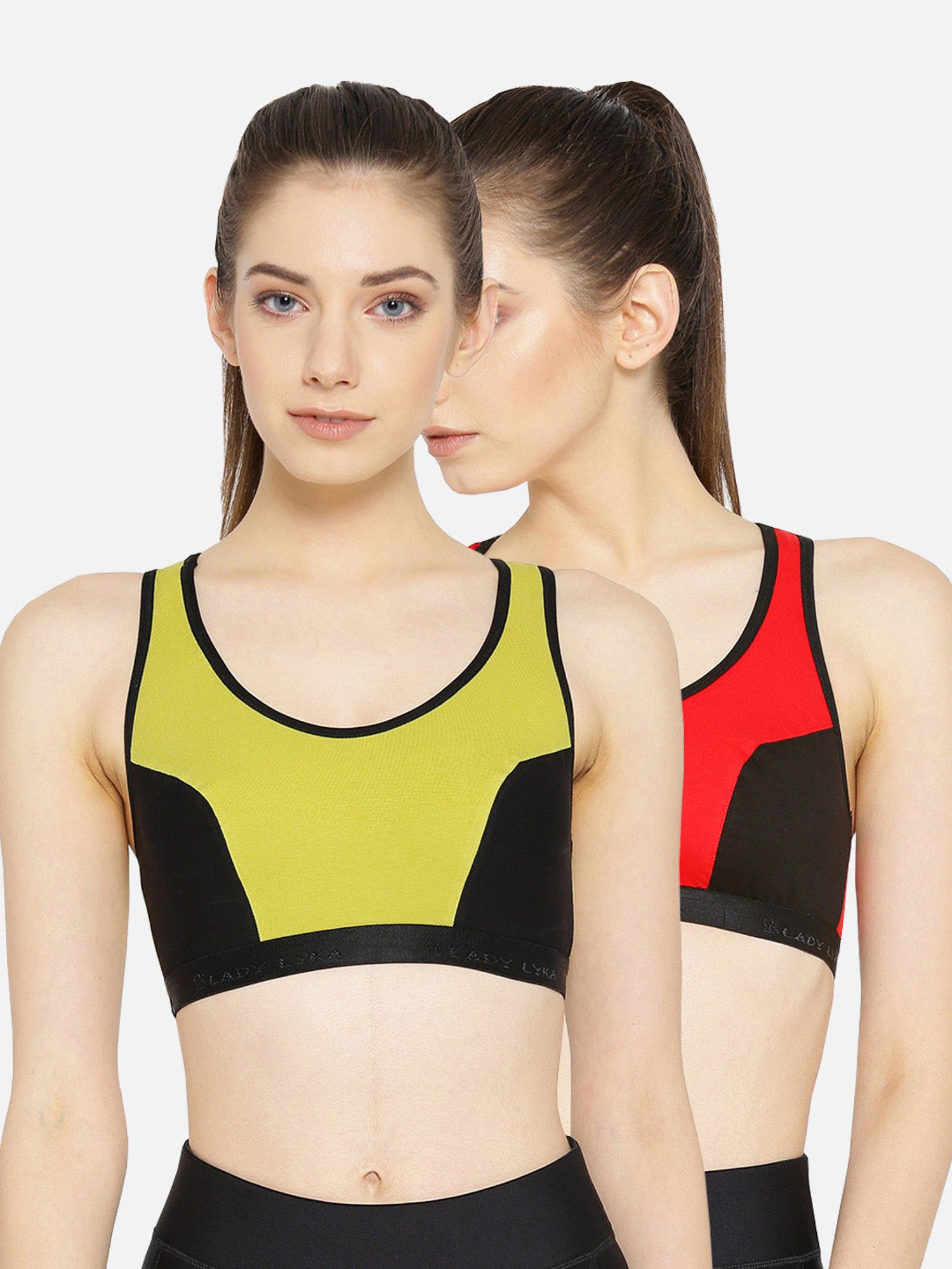 Buy Lady Lyka Multicolor Non Wired Padded Sports Bra (Pack of 2) for Women  Online @ Tata CLiQ