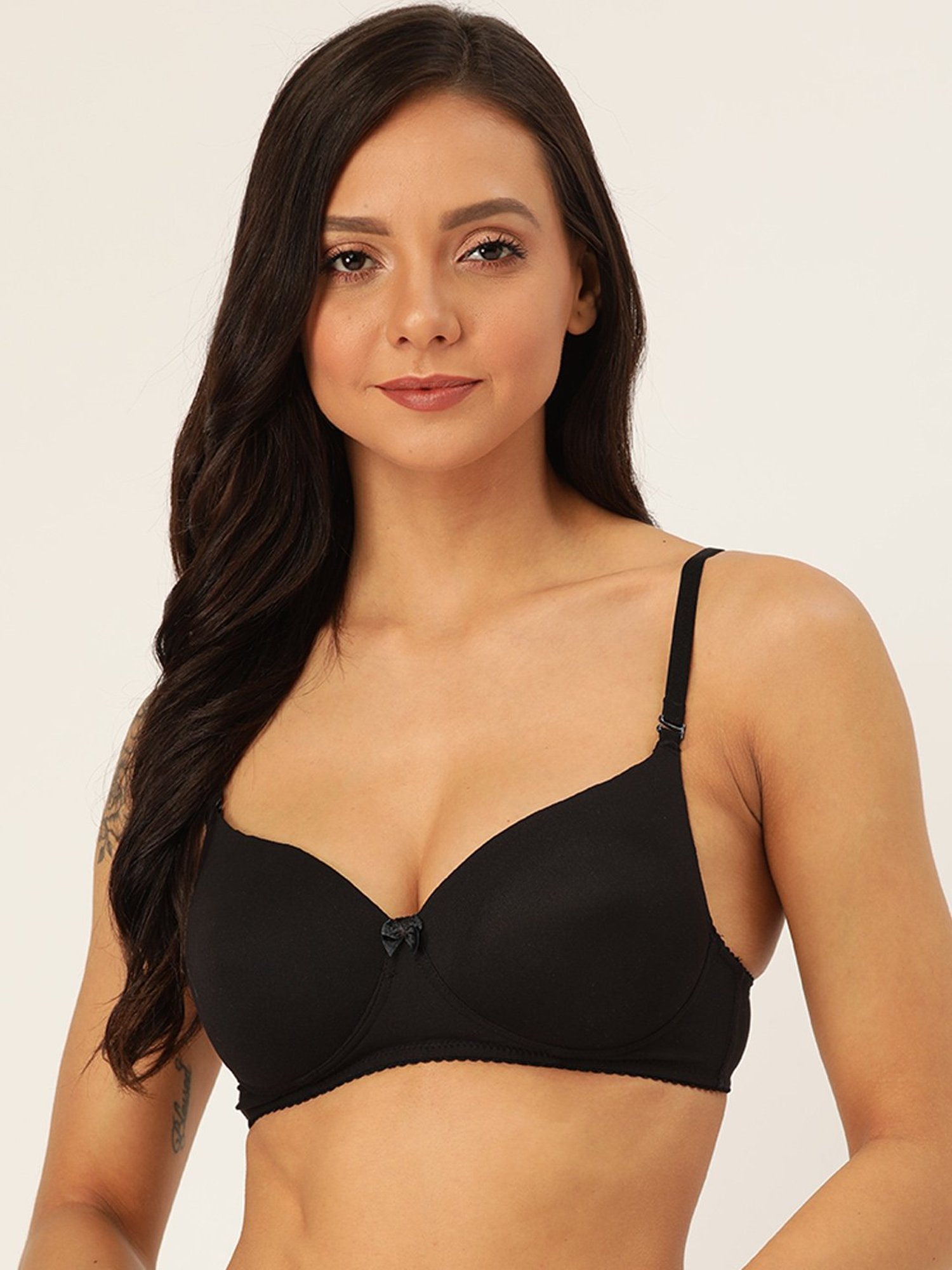 Buy Lady Lyka Pack Of 2 Black Seamless Full Coverage Bras - Bra