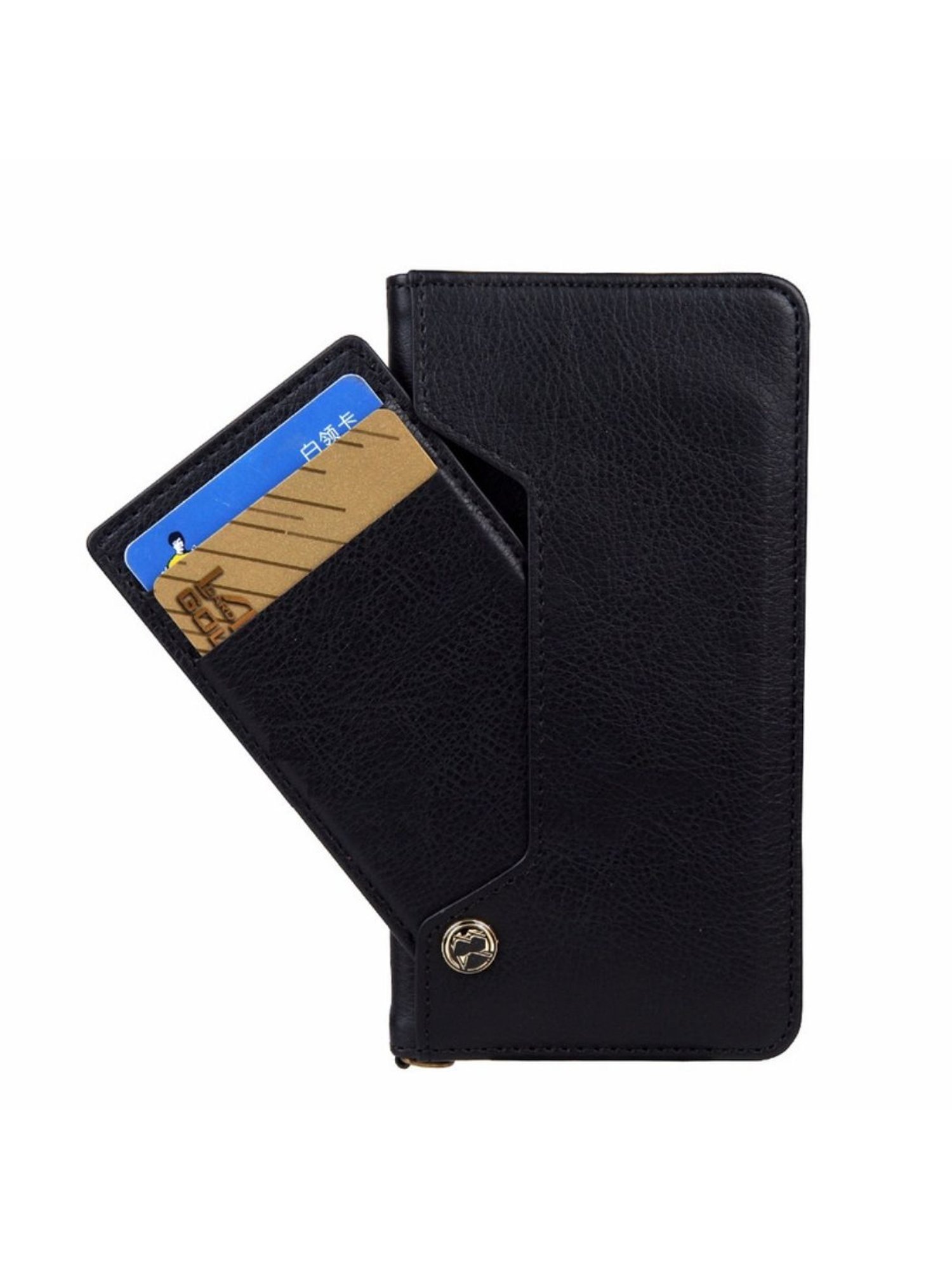 Buy Clickcase Flipper Leather Wallet Case Magnetic Flip Cover For Iphone 12 Pro Max 6 7 Black Online At Best Prices Tata Cliq