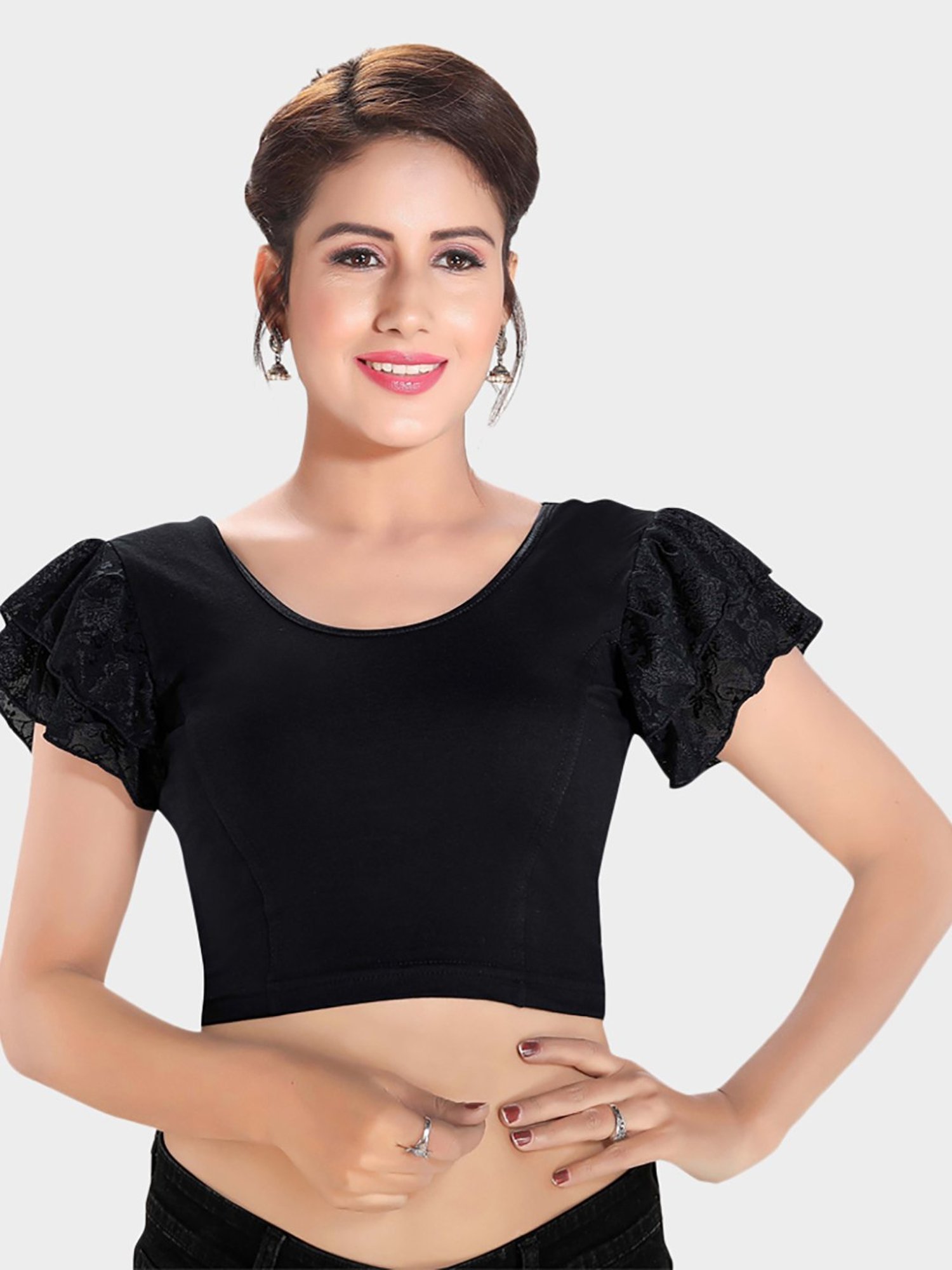 Buy Black Blouses for Women by SALWAR STUDIO Online