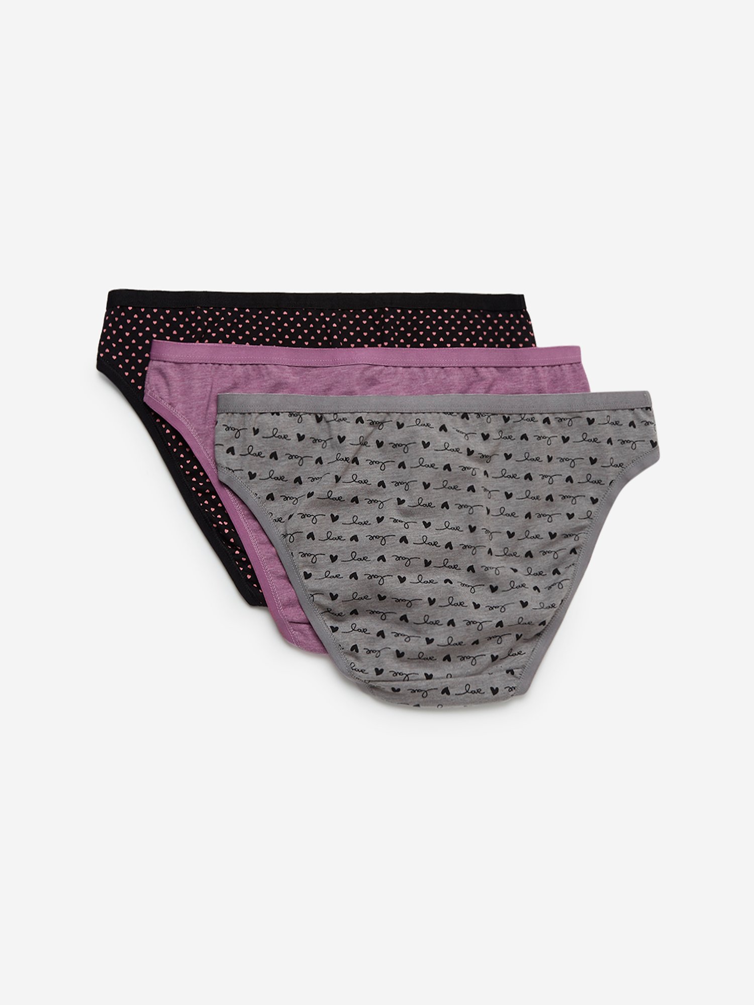 Buy Wunderlove Solid Grey Seam-free Brief from Westside