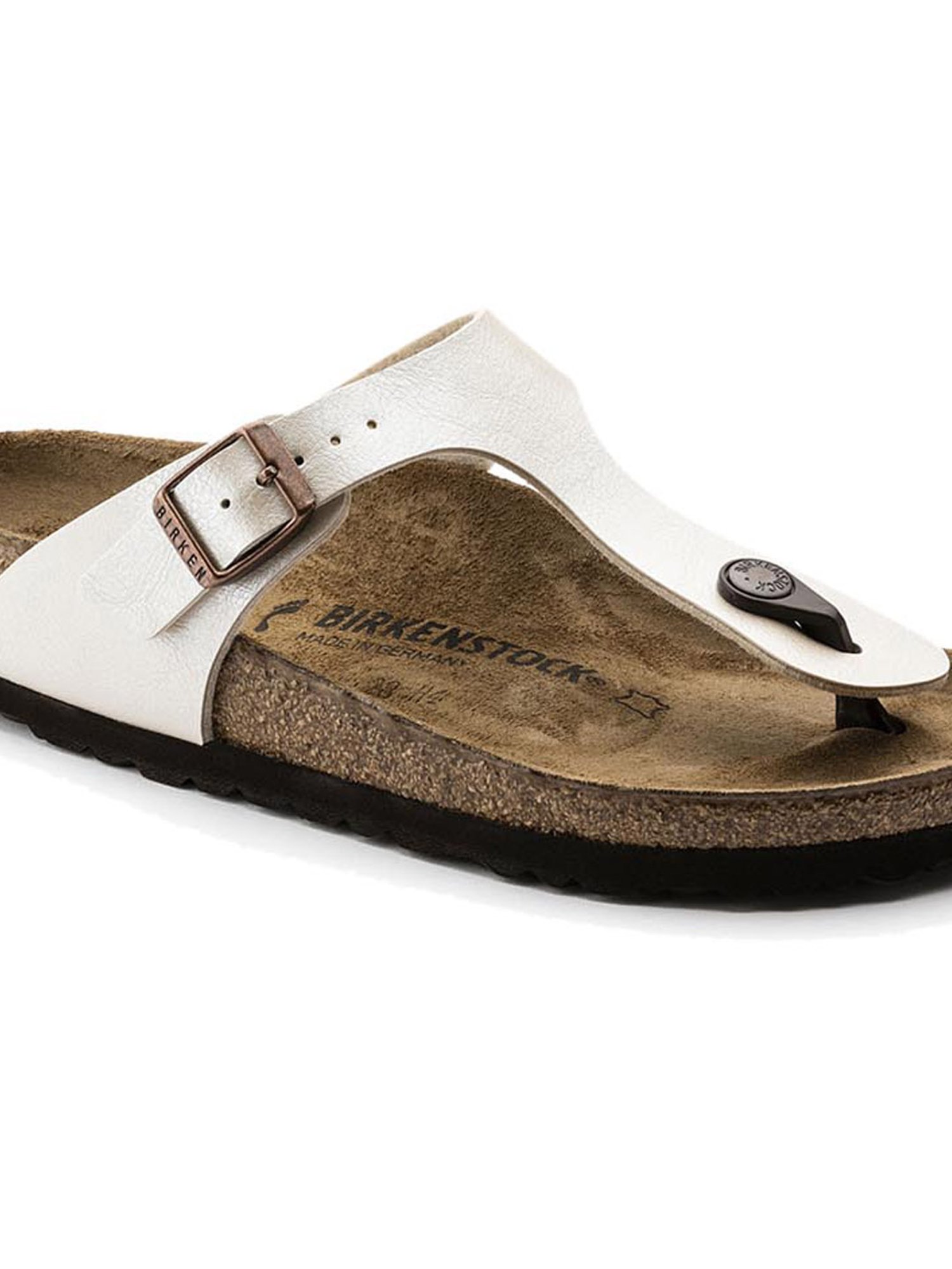 white birkenstock thong sandals