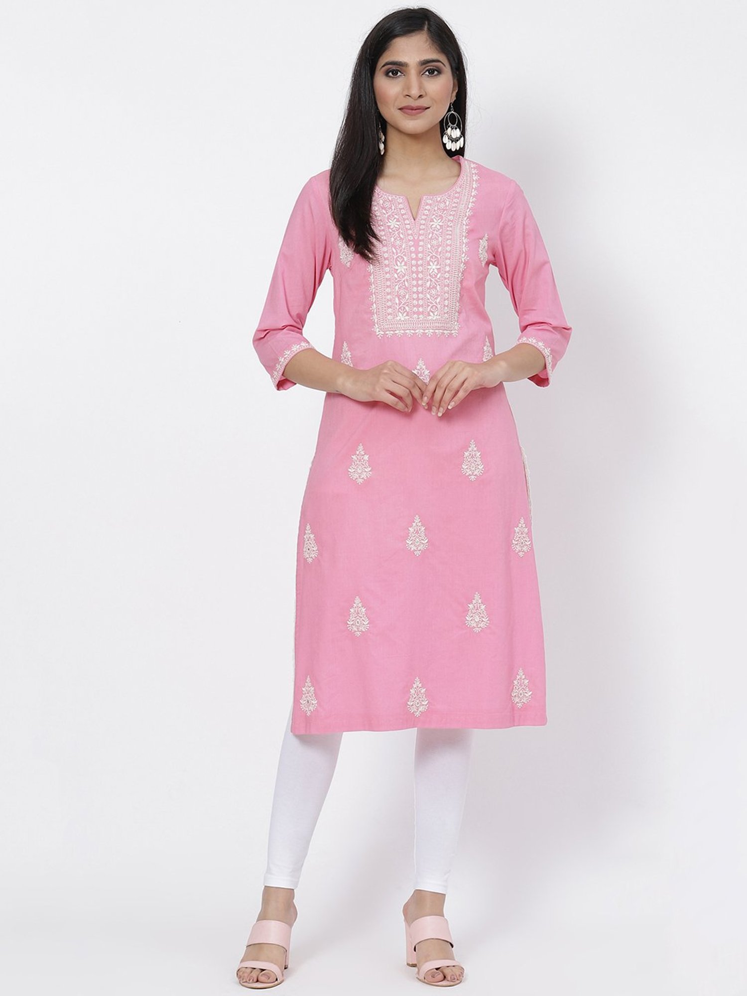 biba pink kurta