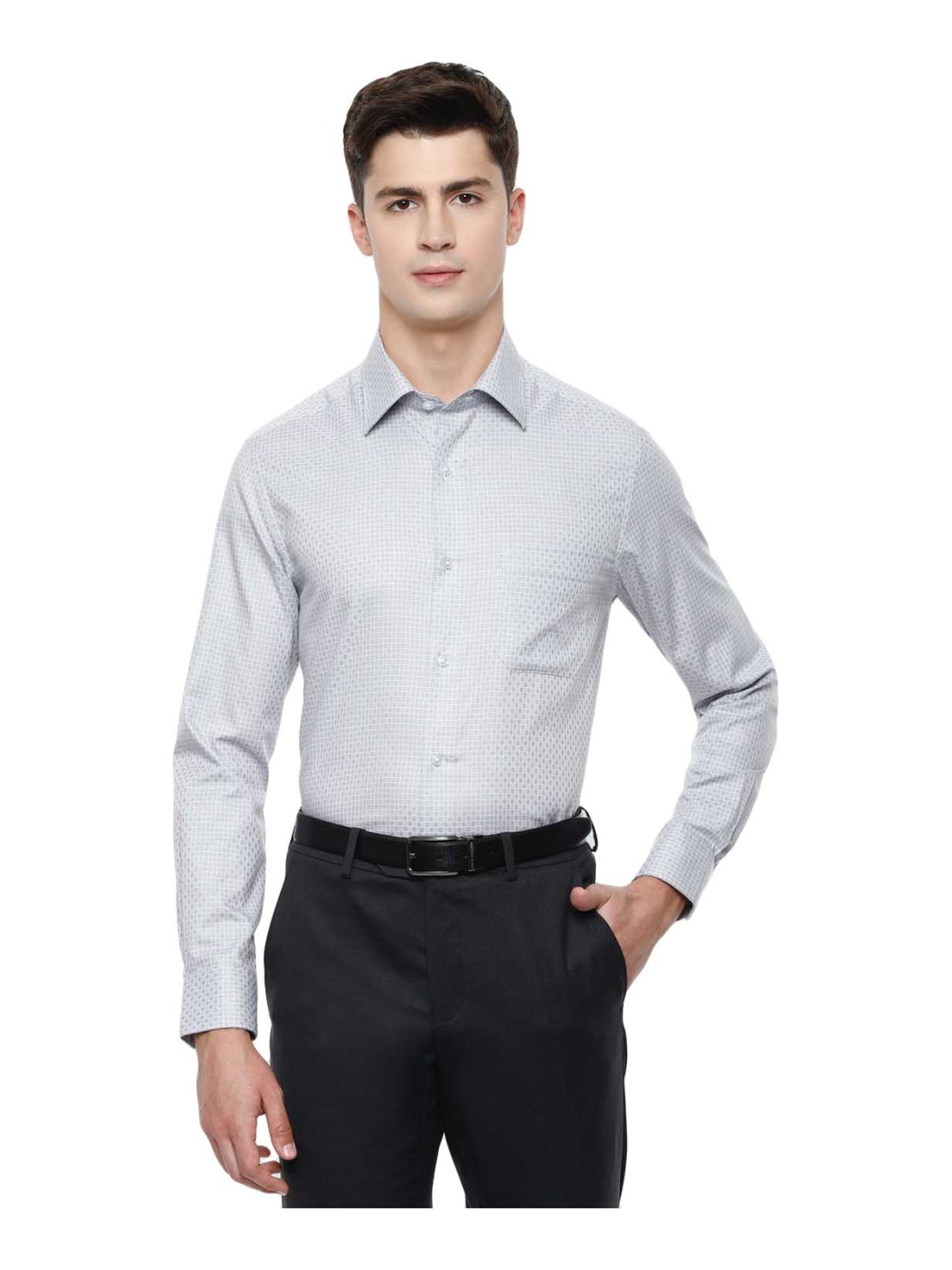 Buy Louis Philippe Grey Slim Fit Checks Three Piece Suit for Mens Online @  Tata CLiQ