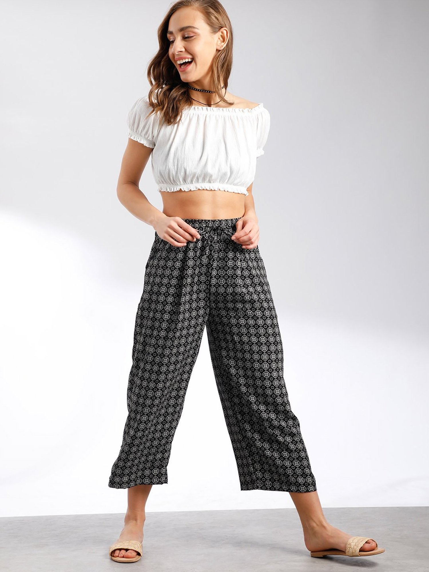 Buy Black Trousers  Pants for Women by Fig Online  Ajiocom