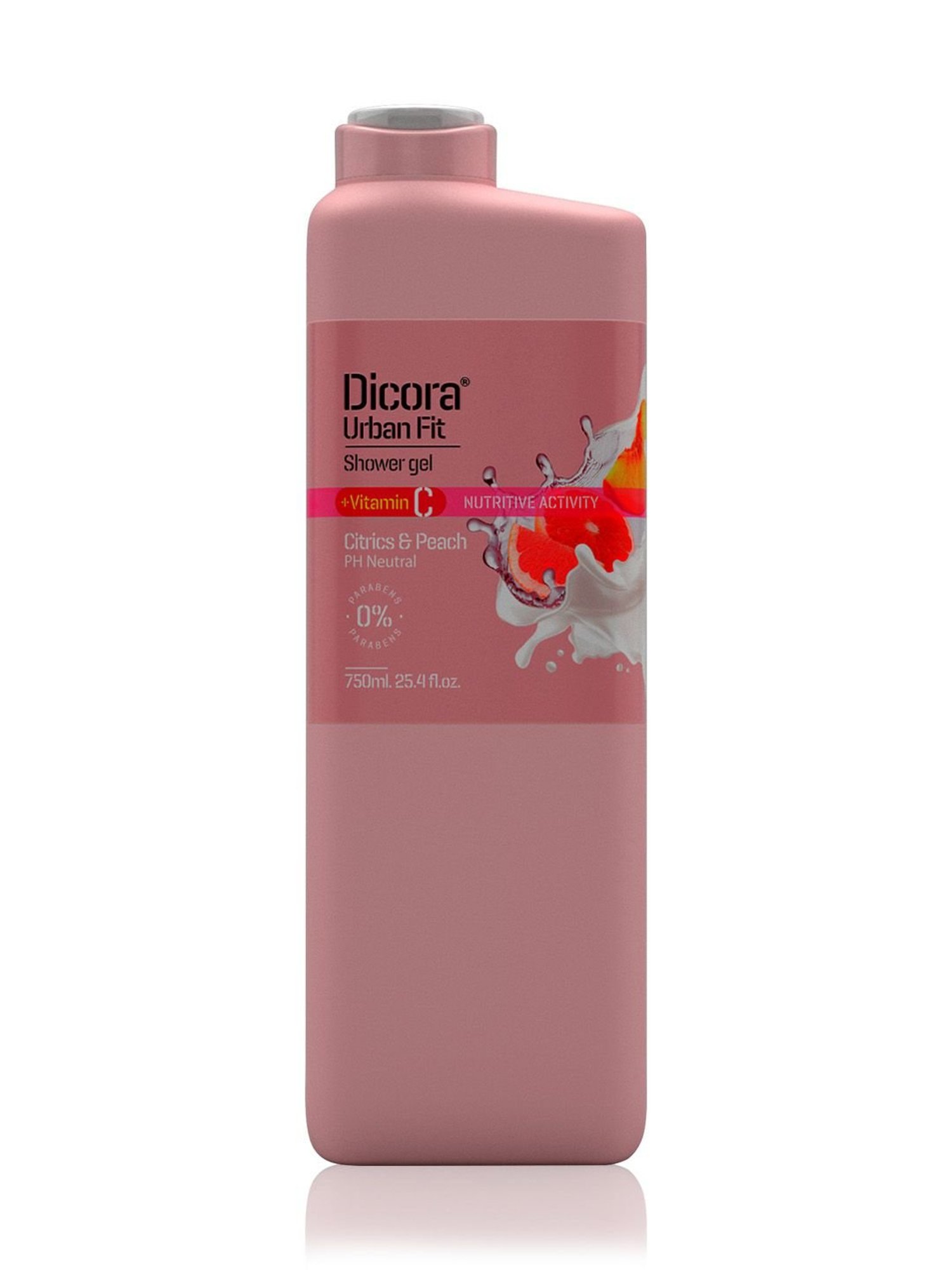 Dicora Urban Fit Vitamin C Citrus & Peach Shower Gel (750ml)