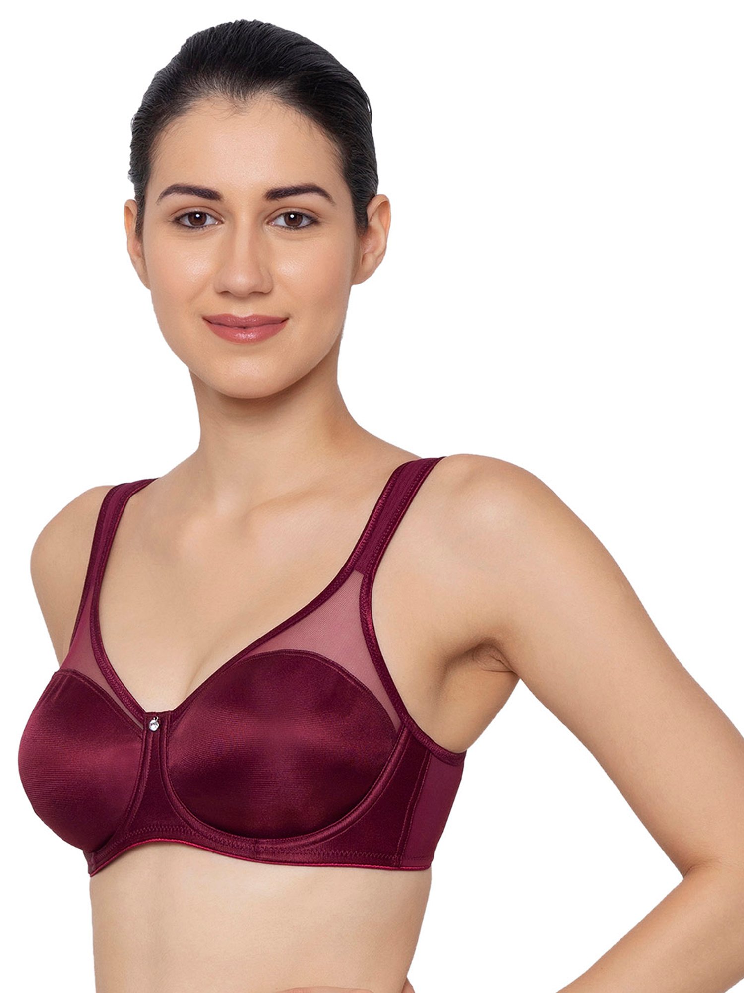 Triumph Padded Non Wired Medium Coverage T-Shirt Bra - Bordeaux