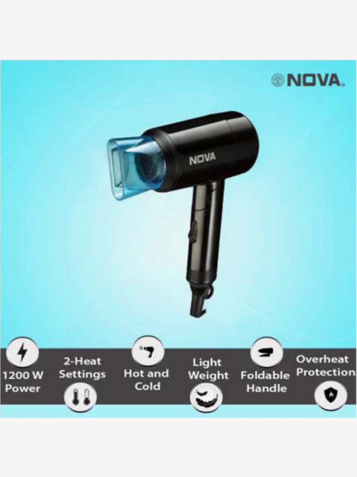 Hot and Cold Hair Dryers with 2 Switch speed setting And Thin Stylin